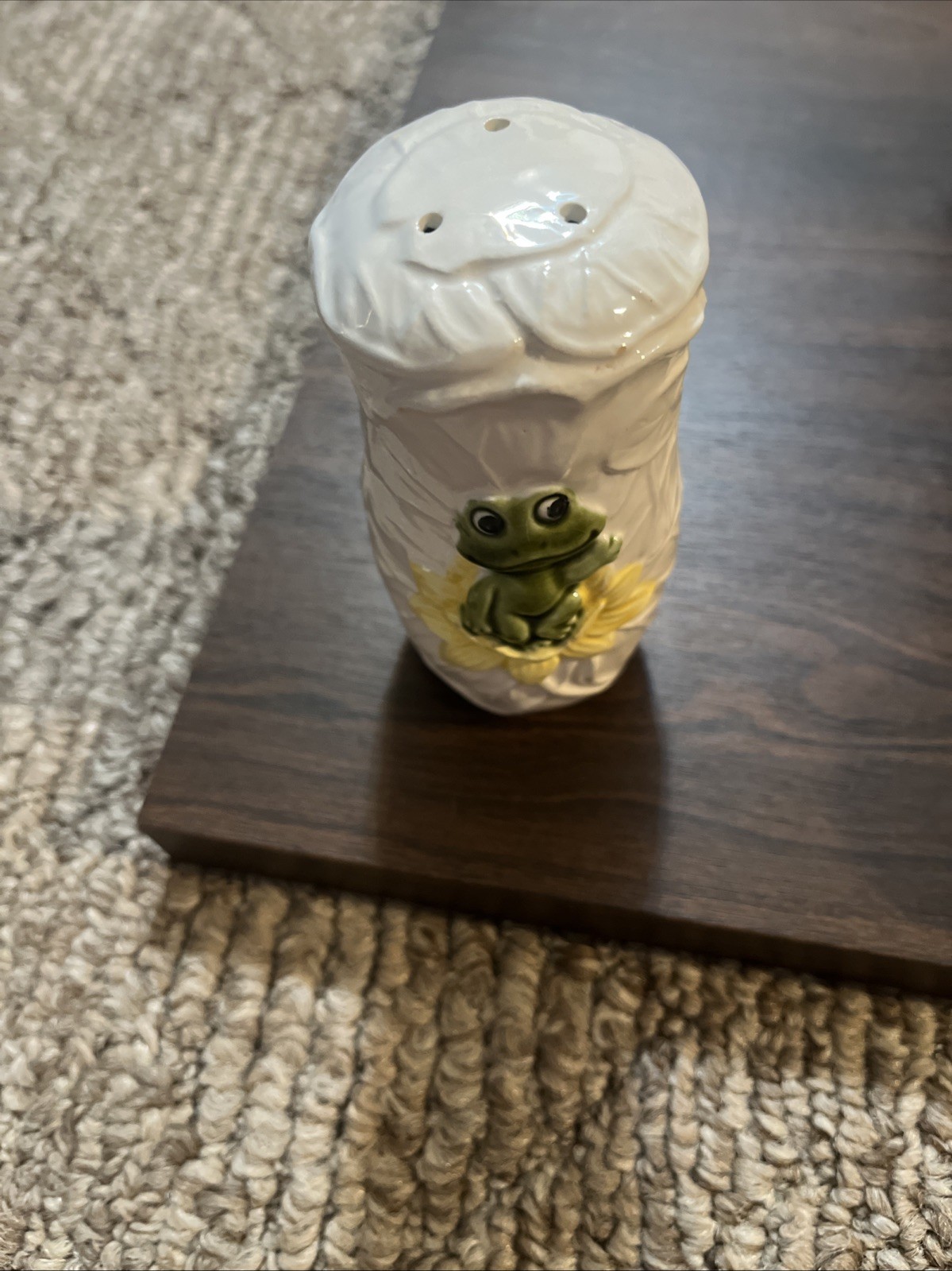 Vintage 1976 Sears Neil The Frog Ceramic Salt Pepper Shaker White Single Qty