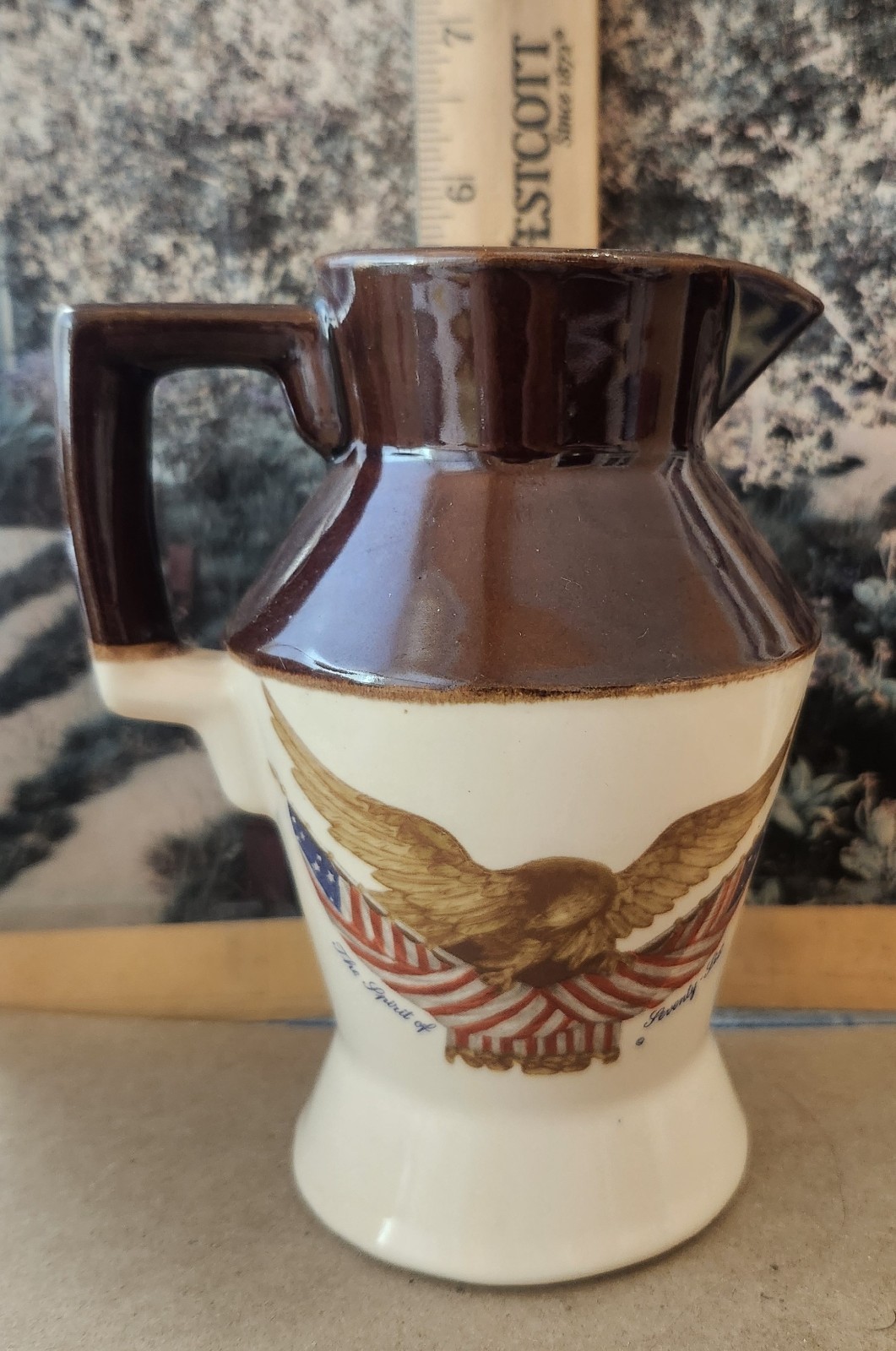 Vintage 1974 Avon American Eagle Ceramic Pitcher 1776 Bicentennial Decor