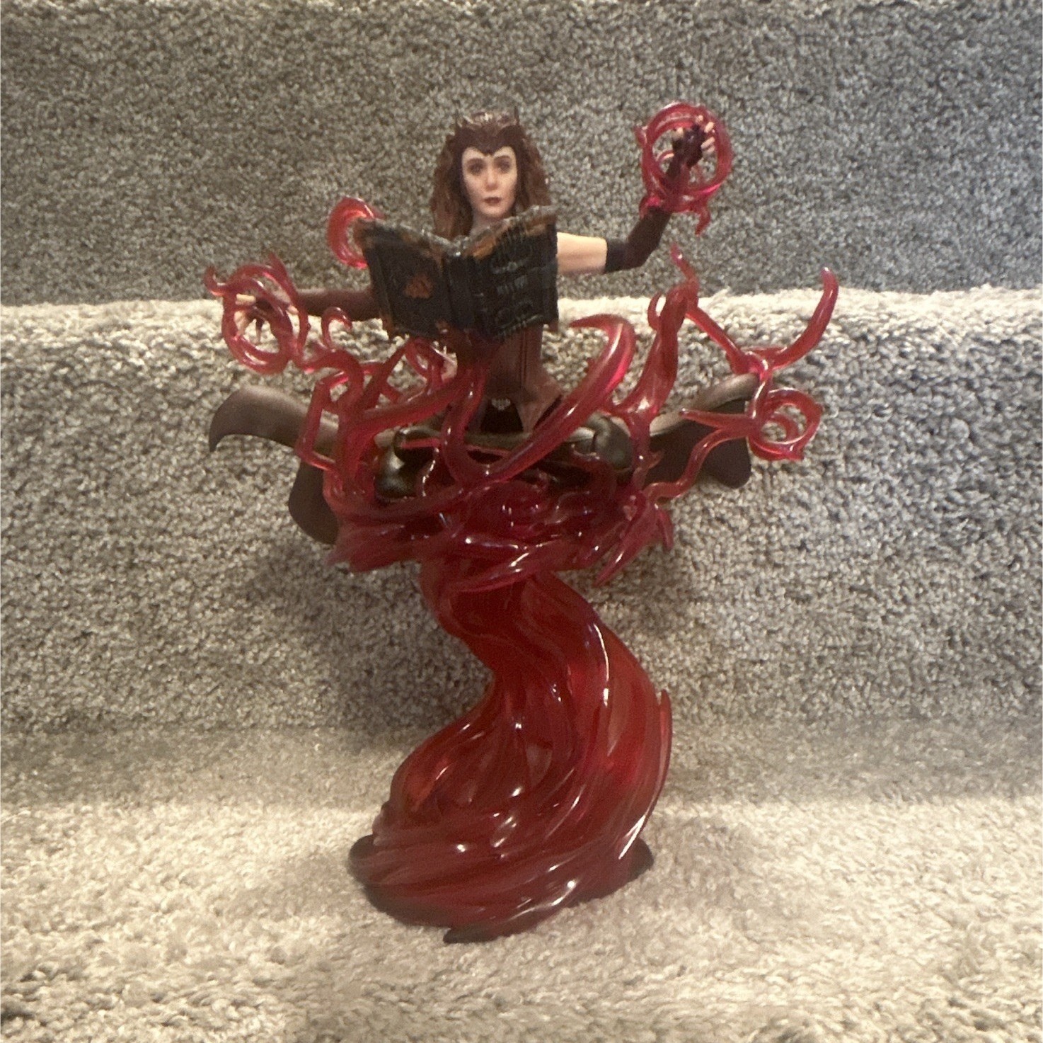 Female Sorceress Animation Plastic Figure w/ Translucent Red Effect Base & Book