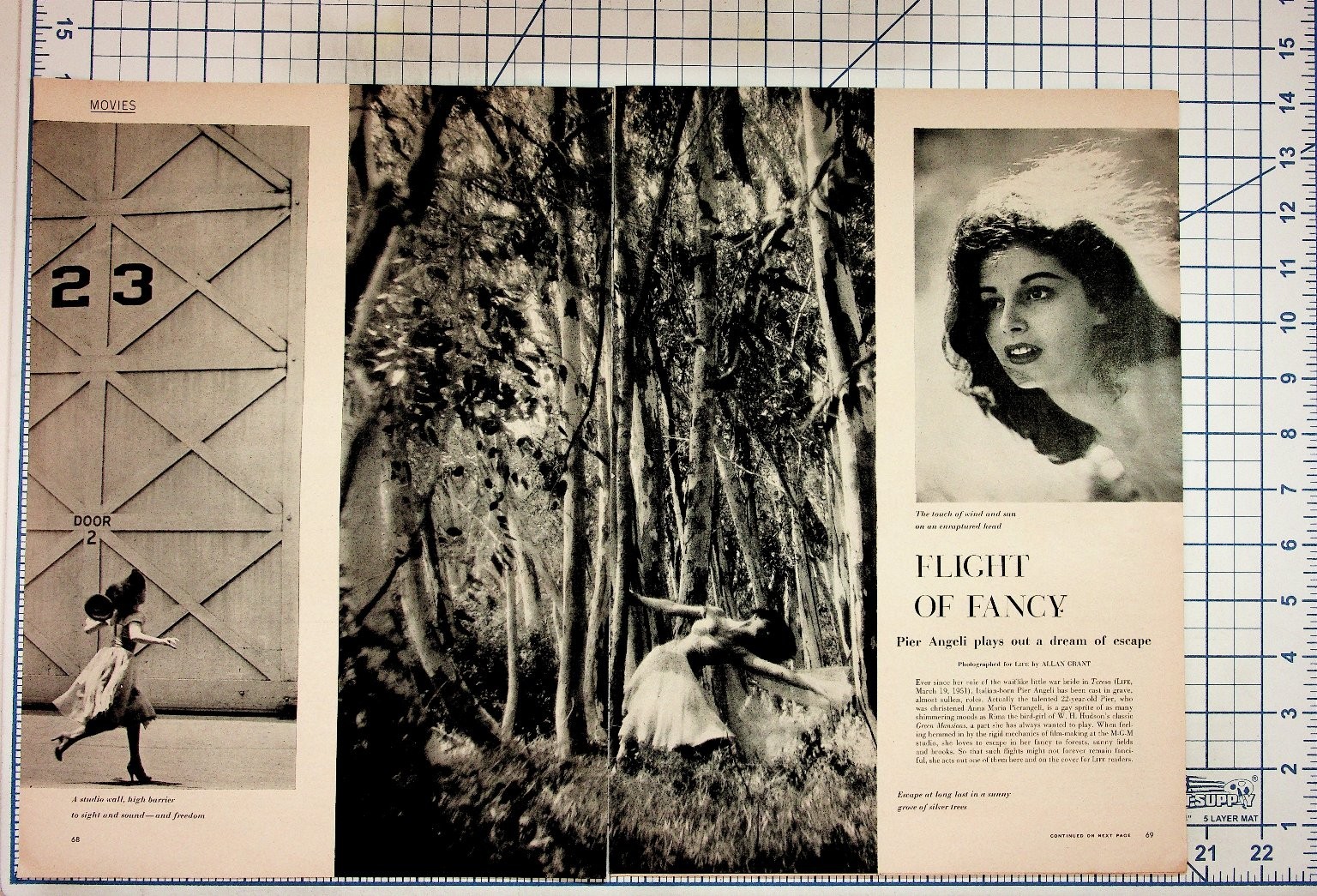 1954 Pier Angeli Glamour Magazine Spread Flight of Fancy Actress Ephemera Ads 1954 Pier Angeli Glamour Magazine Spread Flight of Fancy Actress Ephemera Ads