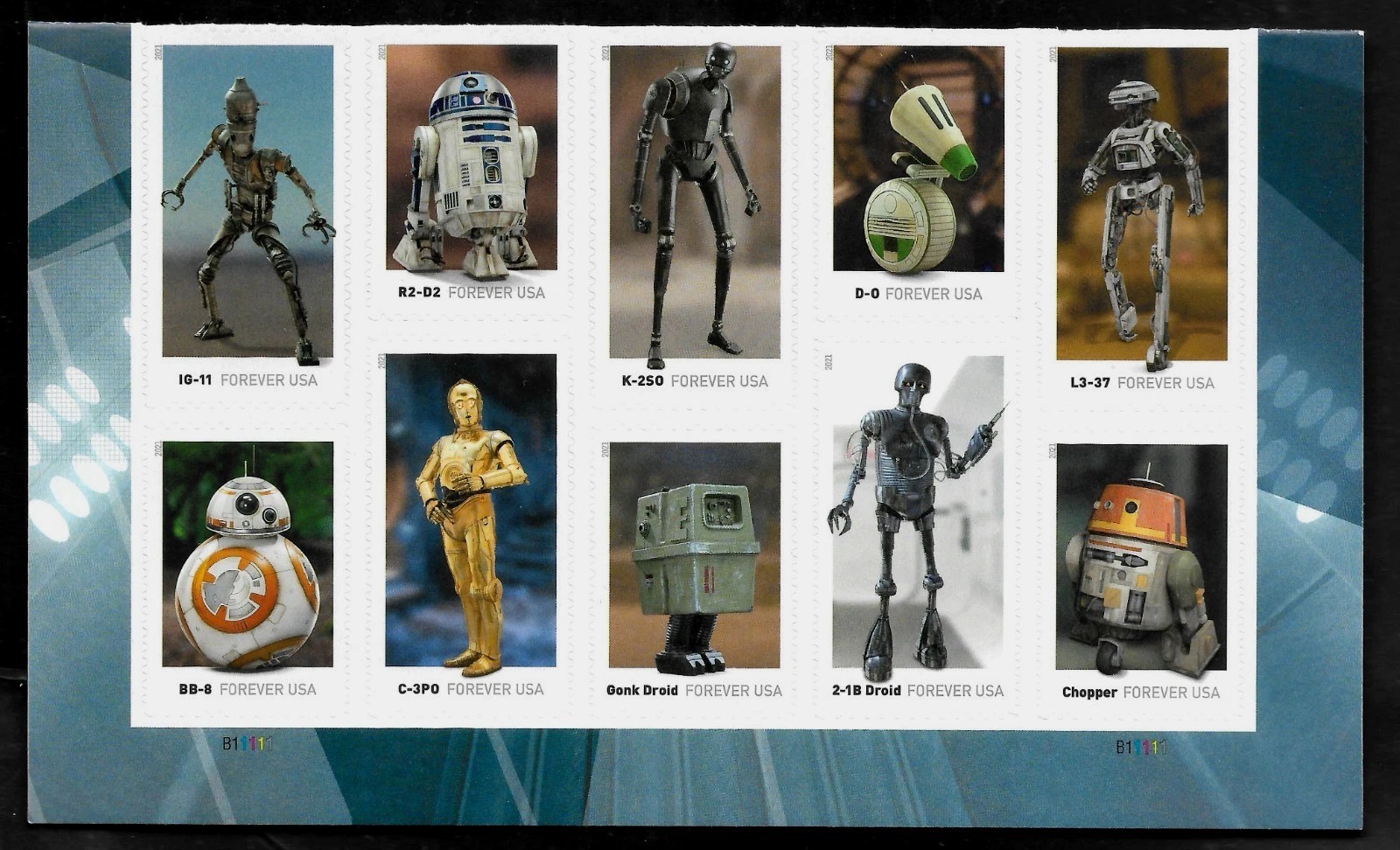 STAR WARS DROIDS-The US Stamp Collection  #557.-5582
