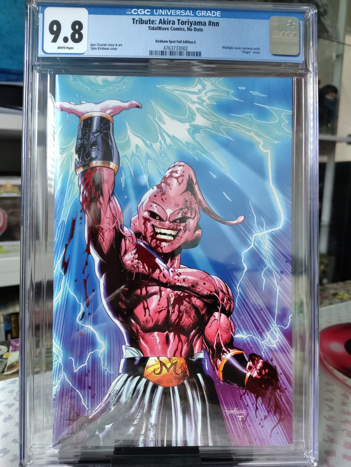 Toriyama Tribute CGC 9.8 Kirkham Battle Damage Buu Foil NYCC 2025 LTD 30 POP 1