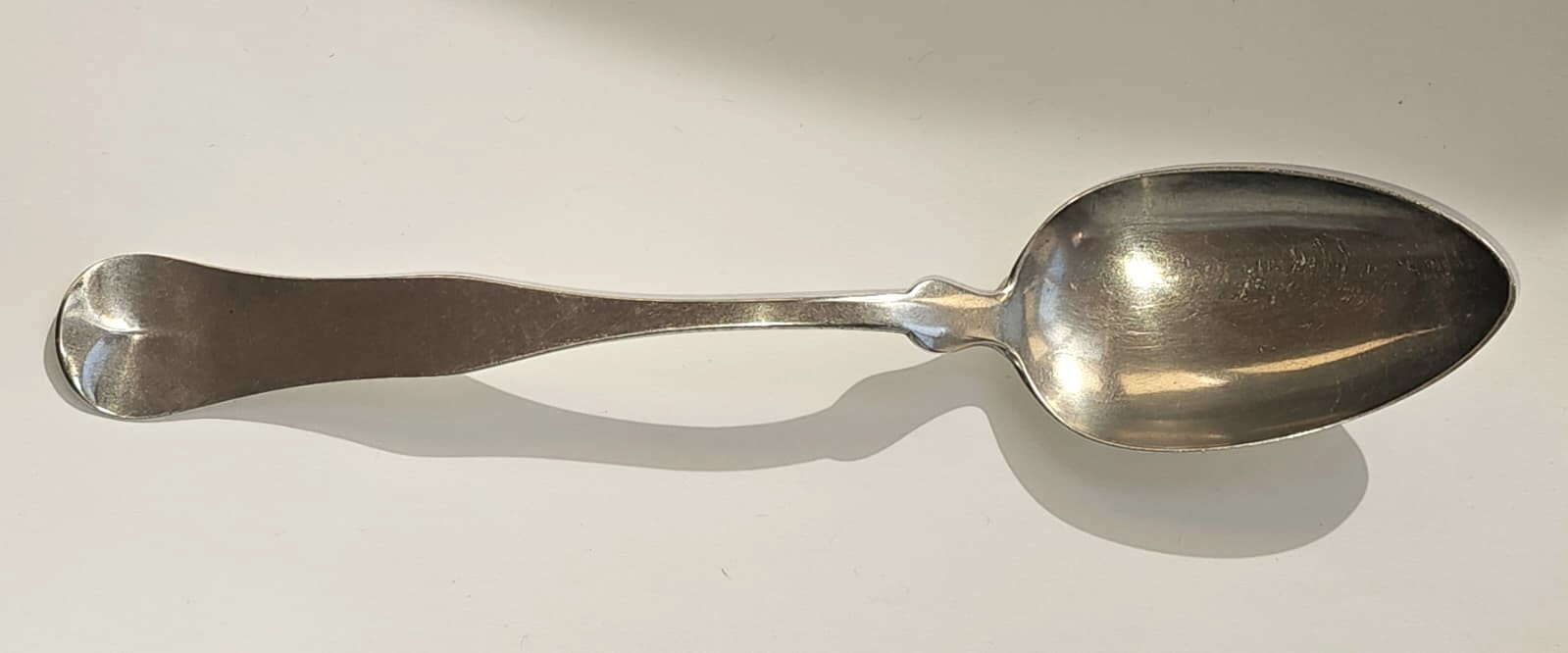 Civil War Coin Silver Serving Spoon Capt John Charles Currier NH 11th Infantry