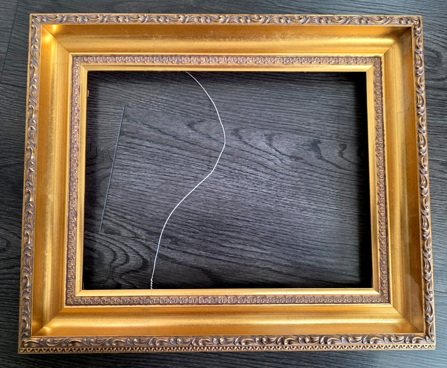 Vintage Art Deco Ornate Gold Gilt Gesso Wood Frame 10 1/2 Vintage Art Deco Ornate Gold Gilt Gesso Wood Frame 10 1/2