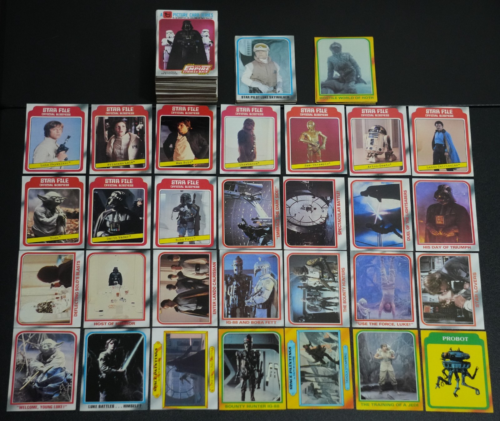 1980 Topps Star Wars Empire Strikes Back collection 156 cards Yoda + Boba Fett