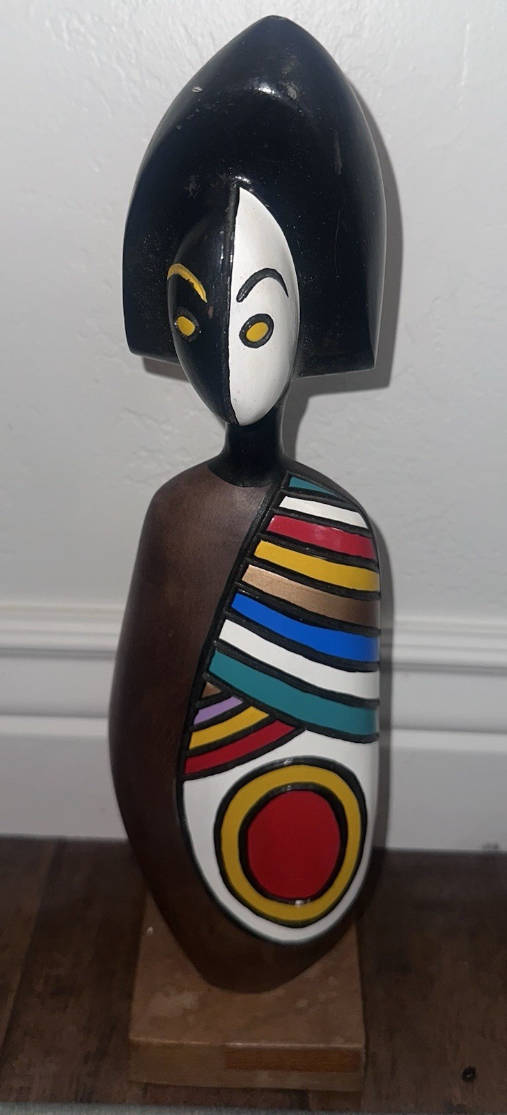 Vintage Wood Figure Unsigned 12 1/4” Tall