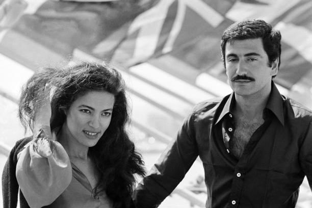 Greek actor Yorgo Voyagis Moroccan actress Leila Shenna pose for t- Old Photo