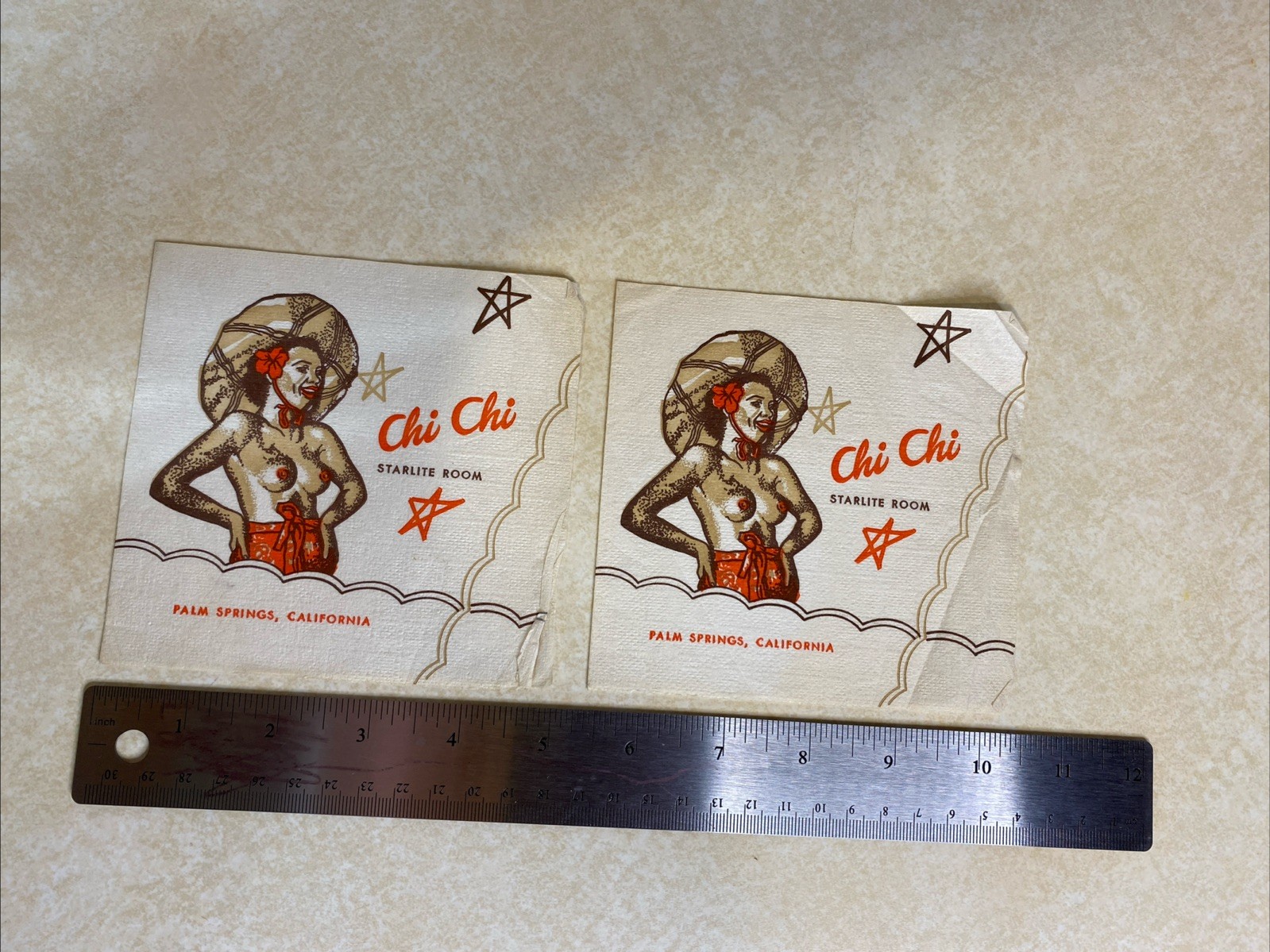 Rare Chi Chi Starlite Room Cocktail Napkins