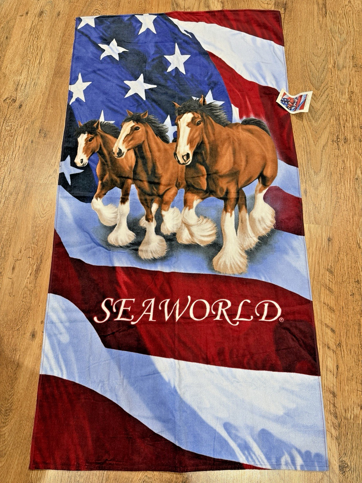 Vintage (1986) Budweiser Clydesdales R.A. Briggs Beach Towel 60” X 30” New Vintage (1986) Budweiser Clydesdales R.A. Briggs Beach Towel 60” X 30” New