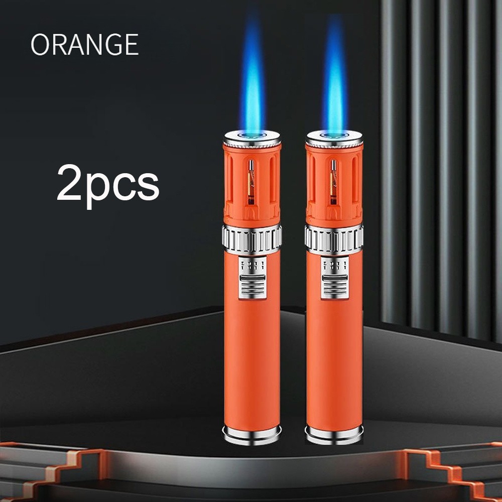 2 Pcs Butane Torch Lighter Cigar Gas Lighter Flame Lighter Refillable Adjustable 2 Pcs Butane Torch Lighter Cigar Gas Lighter Flame Lighter Refillable Adjustable