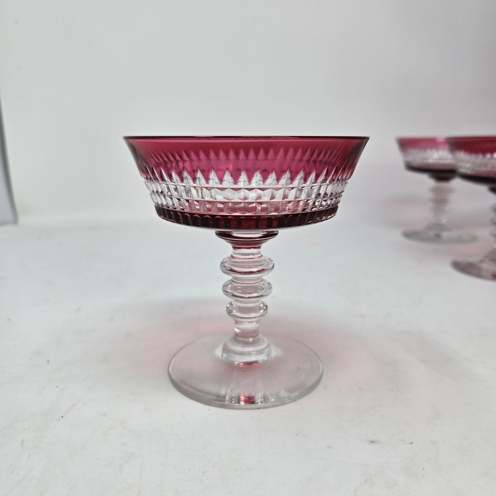 Dorflinger / Val St Lambert Renaissance Cranberry Sherbet or Champagne Glass Dorflinger / Val St Lambert Renaissance Cranberry Sherbet or Champagne Glass