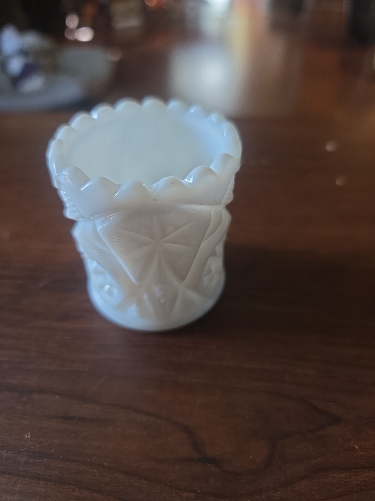 Beautiful Vintage Kemple Glass - White Milk Glass - Yutec Toothpick Holder Beautiful Vintage Kemple Glass - White Milk Glass - Yutec Toothpick Holder