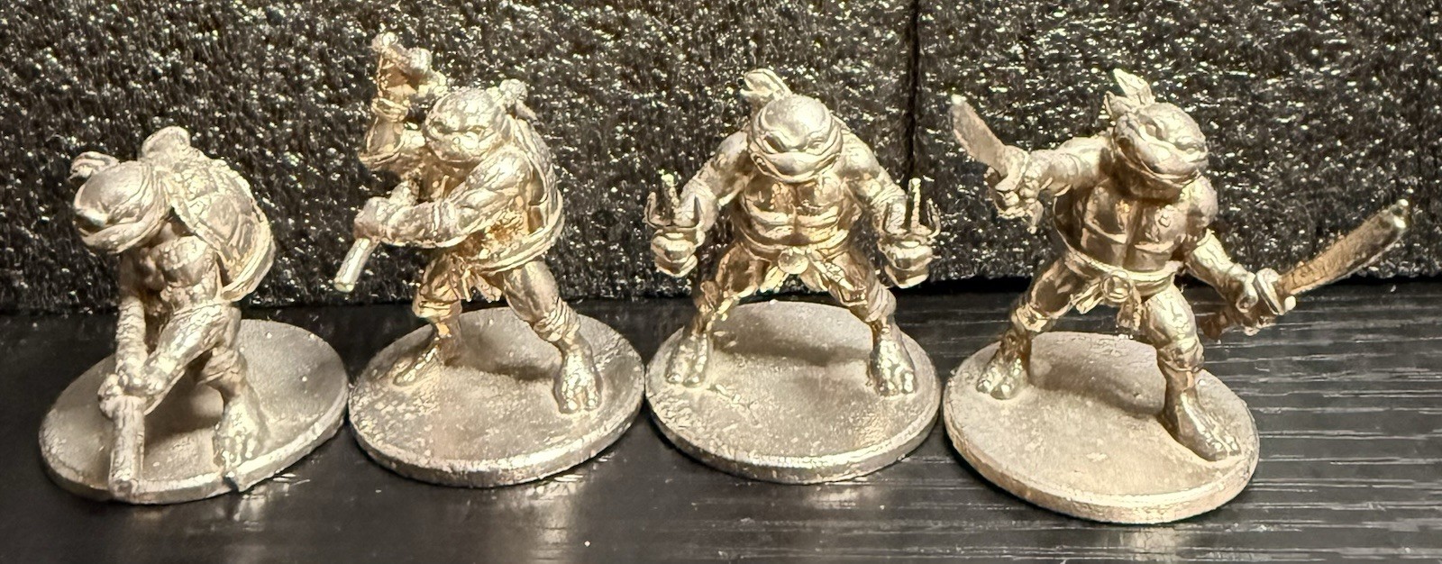 TMNT .999 FINE SILVER SET OF 4 – 4.72 toz PURE SILVER STATUES – Scorpion Minting