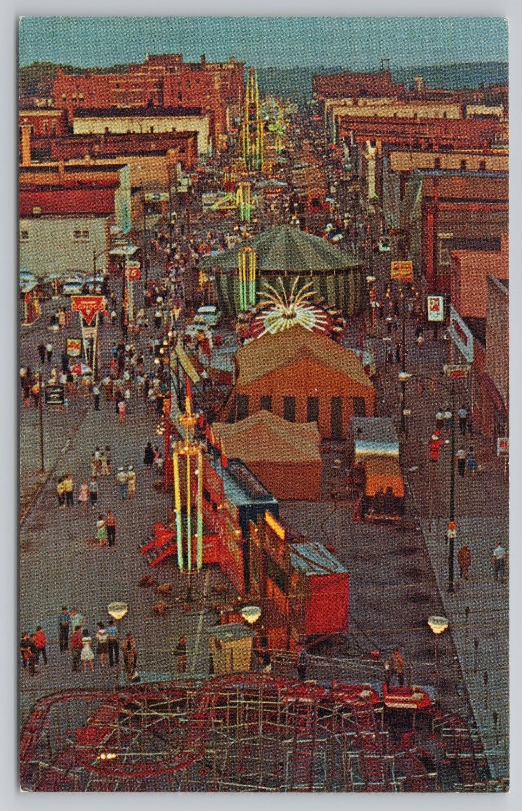 Keokuk Iowa Main Street Annual Street Fair Carnival Postcard Keokuk Iowa Main Street Annual Street Fair Carnival Postcard