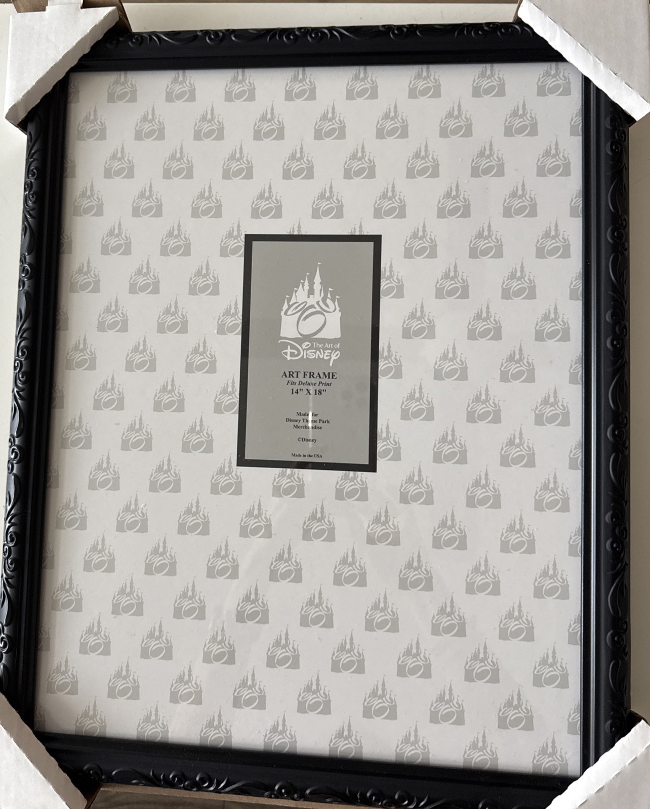 Disney Parks Mickey Mouse Art Frame Print Whimsical Black 14x18
