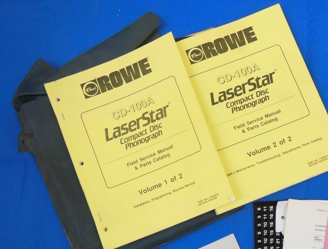 Rowe AMI CD 100 A Laser Star Jukebox Vol.1 & 2  Manual Set ( On CD) 