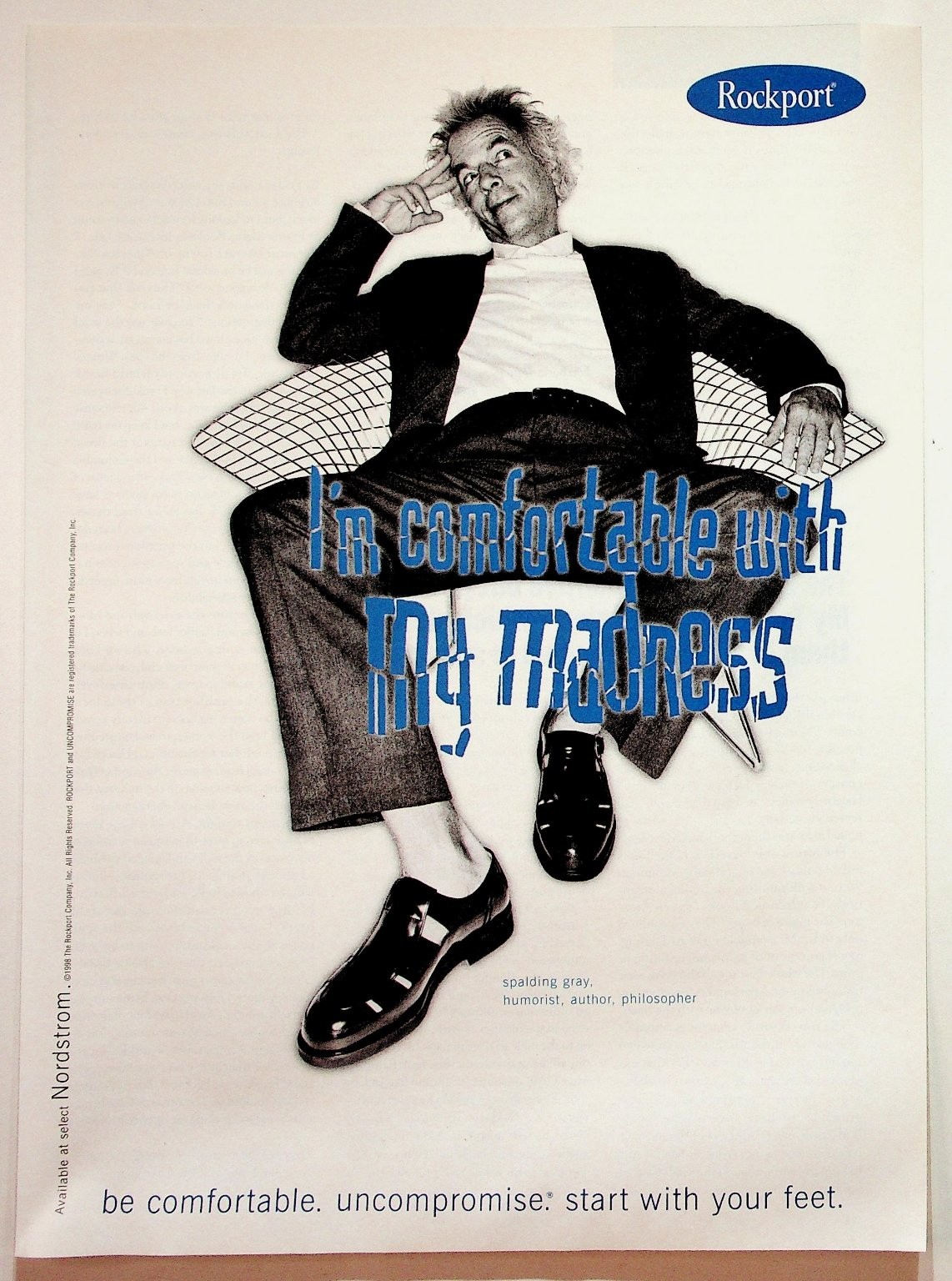 Vintage 1998 Rockport Shoes Magazine Ad Spalding Gray Nordstrom Vintage 1998 Rockport Shoes Magazine Ad Spalding Gray Nordstrom