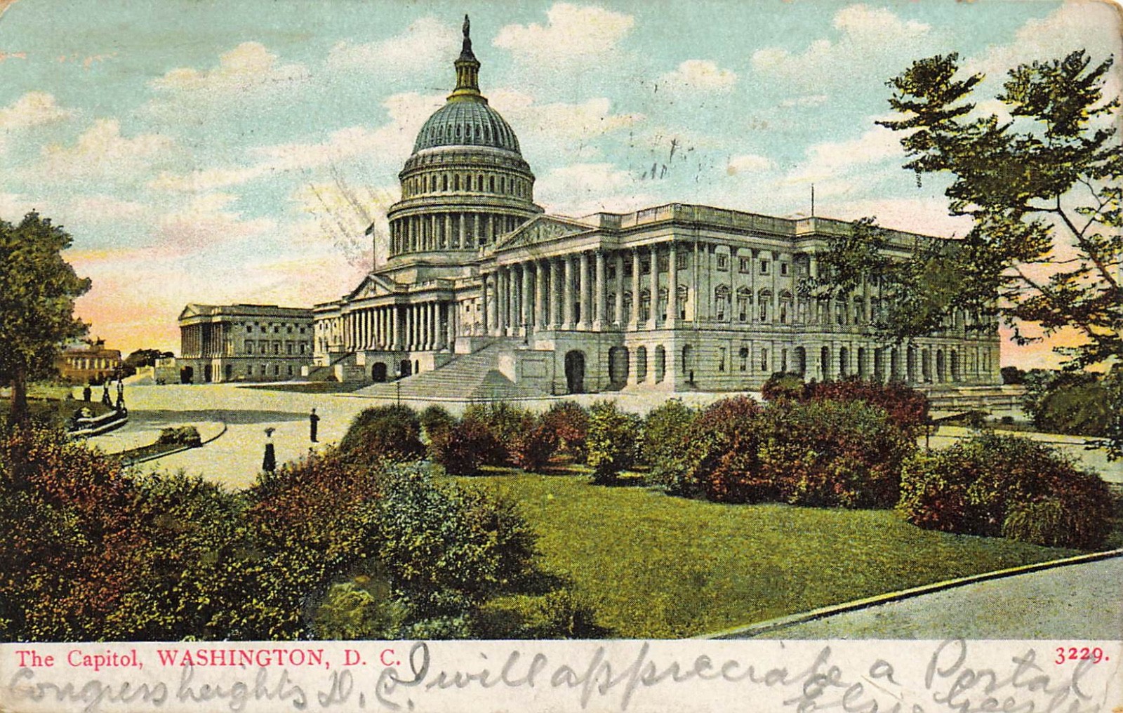 The Capitol Building, Washington DC UDB Posted 1907