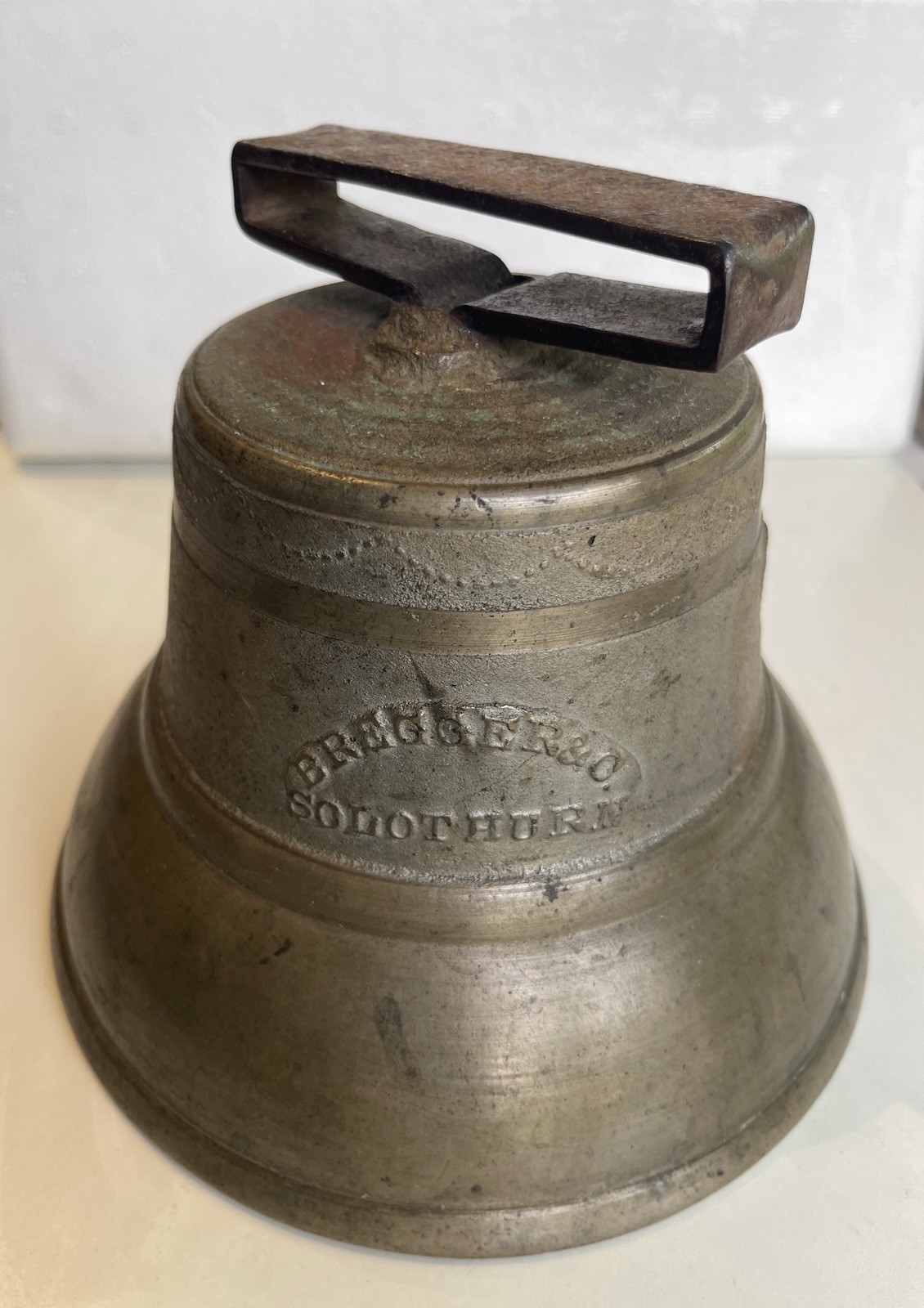 Antique Swiss Bronze Bell Bernegger & Co Solothurn 8\