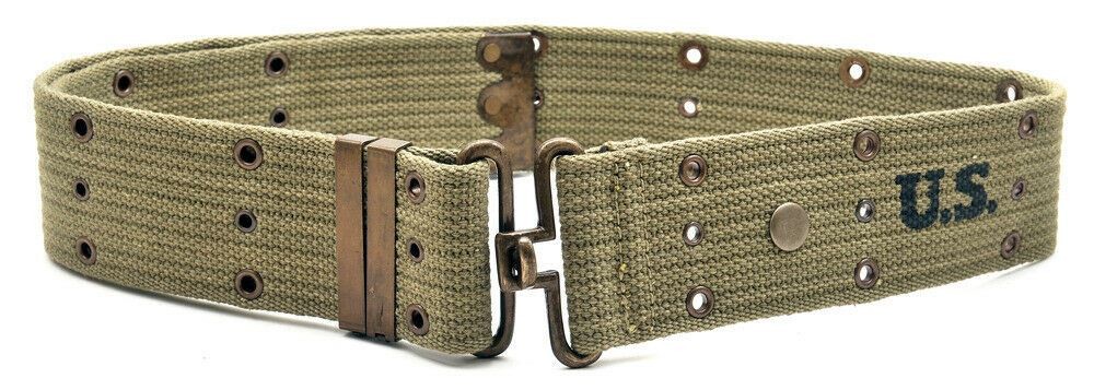 WW2 U.S. M1936 Pistol Belt Lt OD marked JT&L 1943 fits 25