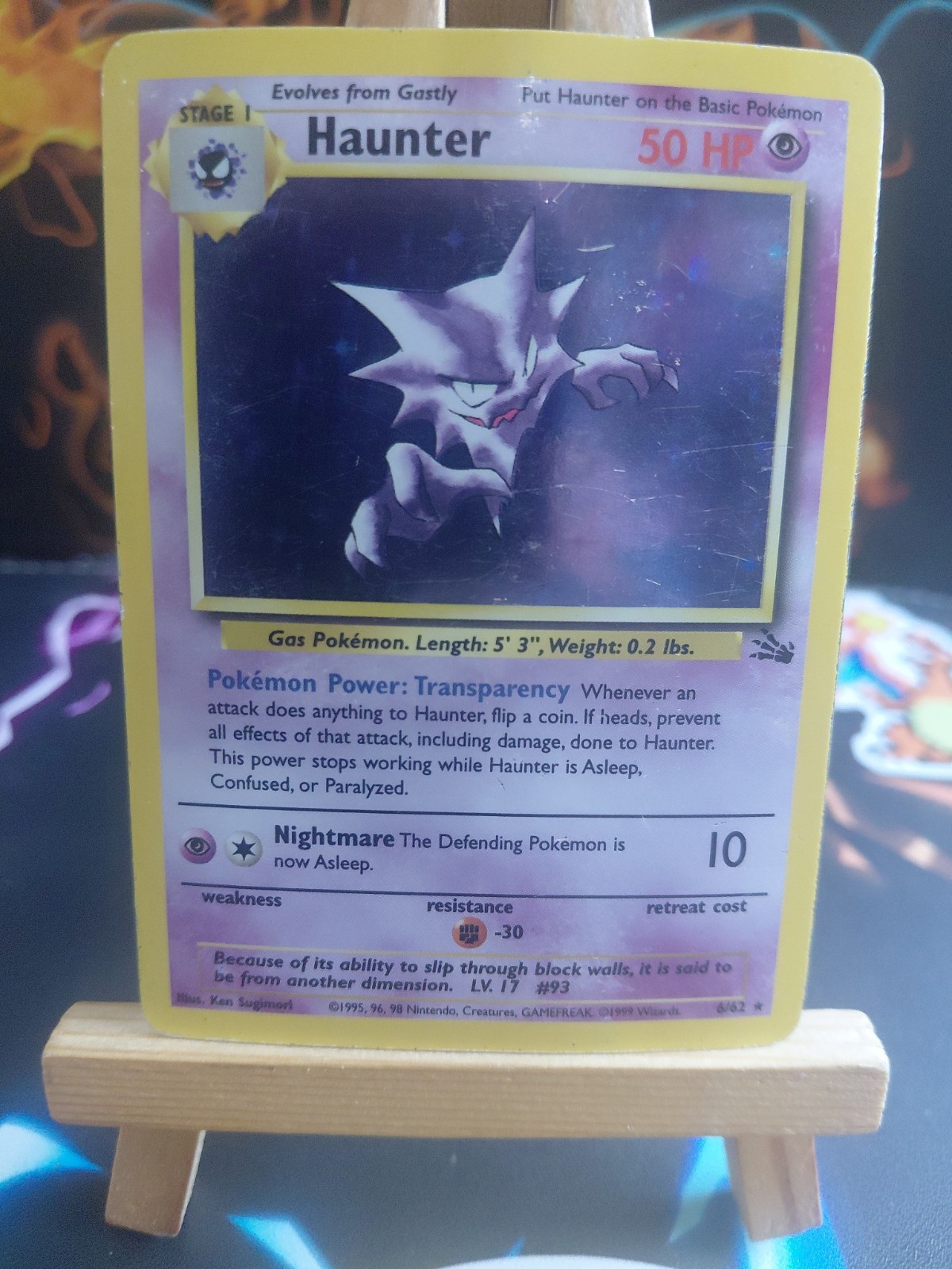 Pokémon TCG Haunter Fossil Holo Card 6/62 Pokémon TCG Haunter Fossil Holo Card 6/62
