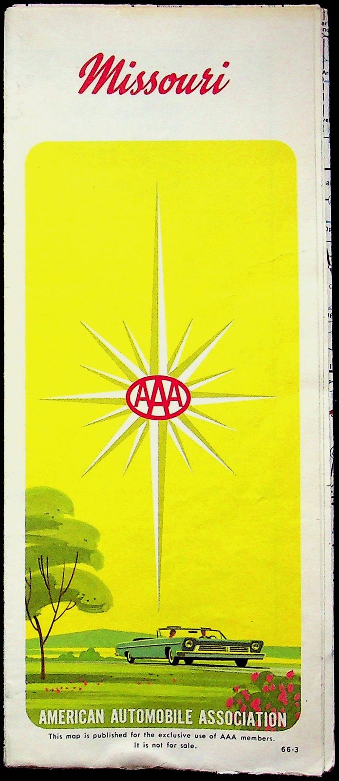 Vintage 1966 AAA Missouri Travel Map American Automobile Association Vintage 1966 AAA Missouri Travel Map American Automobile Association