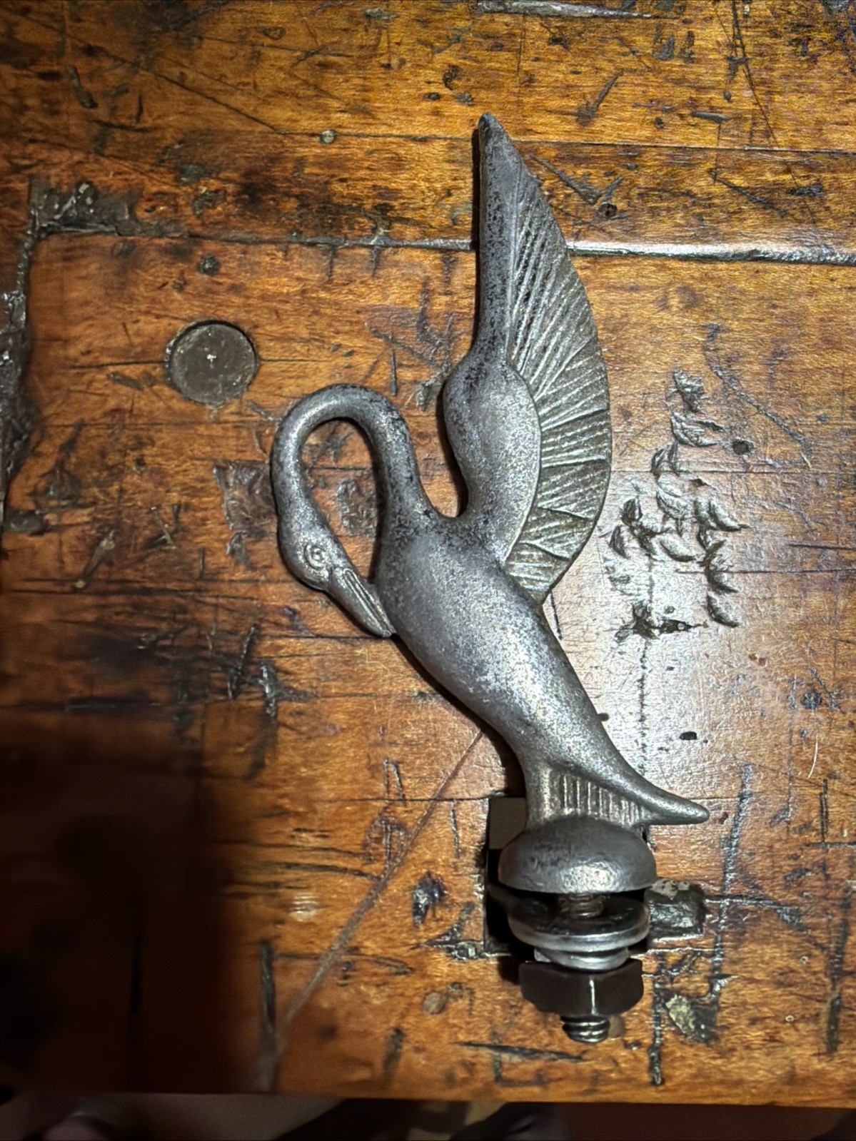 RARE ANTIQUE ORIGINAL 30s STUDEBAKER PACKARD SWAN HOOD ORNAMENT . RARE ANTIQUE ORIGINAL 30s STUDEBAKER PACKARD SWAN HOOD ORNAMENT .