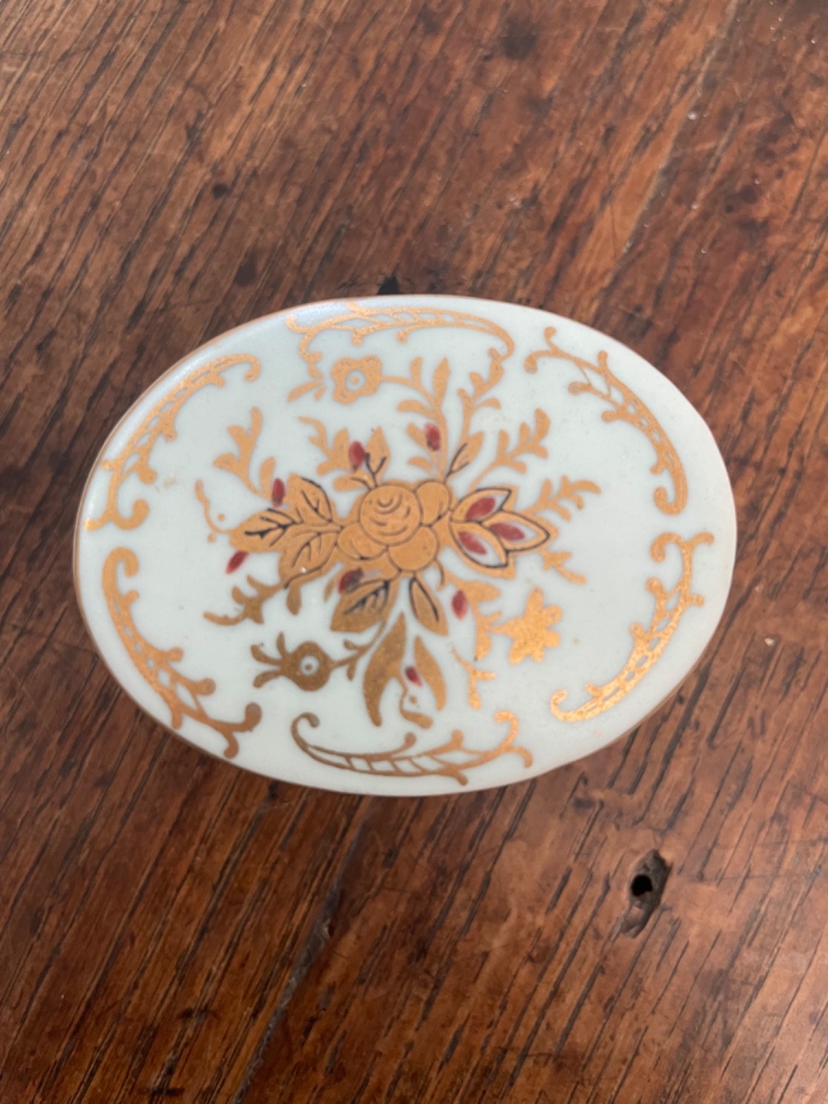 Hand painted pill sniff box vintage antique great gift