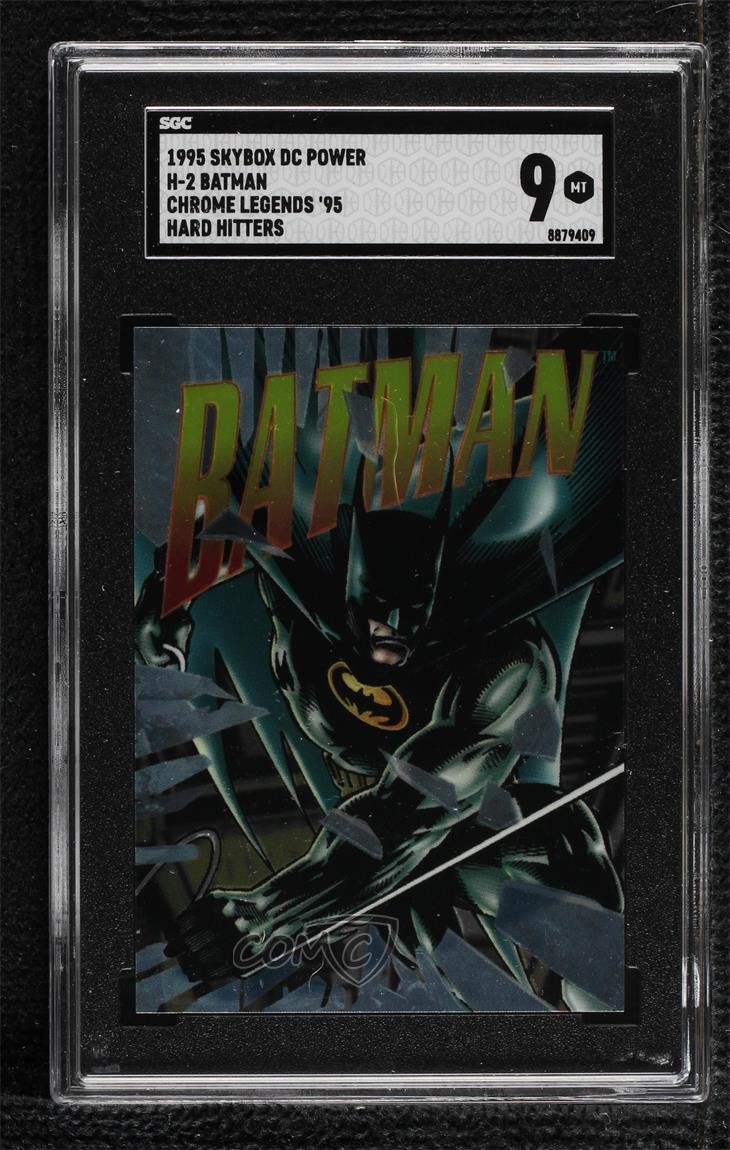 1995 SkyBox DC Legends Power Chrome Hard Hitters Batman #H-2 SGC 9 MINT l7u