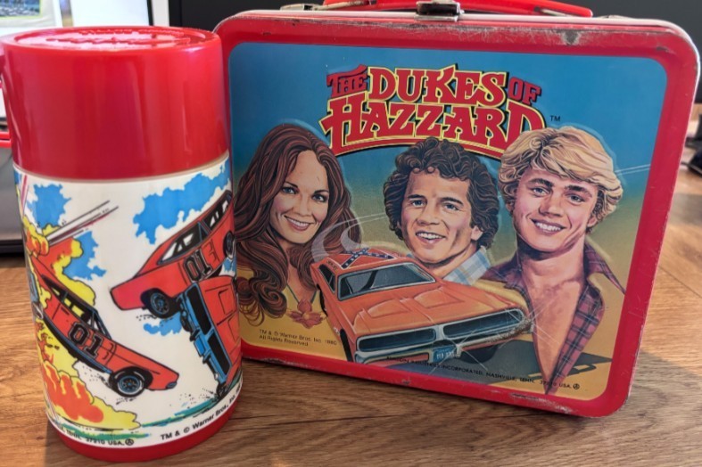 Vintage 1980 Aladdin The Dukes of Hazzard Metal Lunchbox - with Thermos