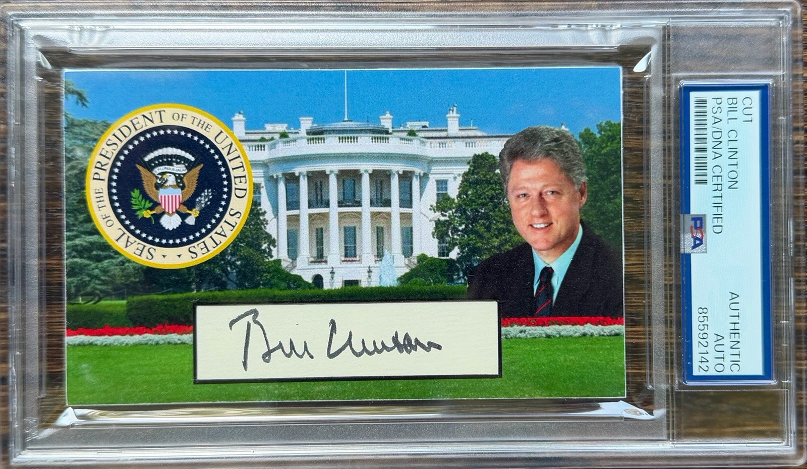 President Bill Clinton Signed 3x5 Custom Card PSA DNA Slabbed Autograph President Bill Clinton Signed 3x5 Custom Card PSA DNA Slabbed Autograph