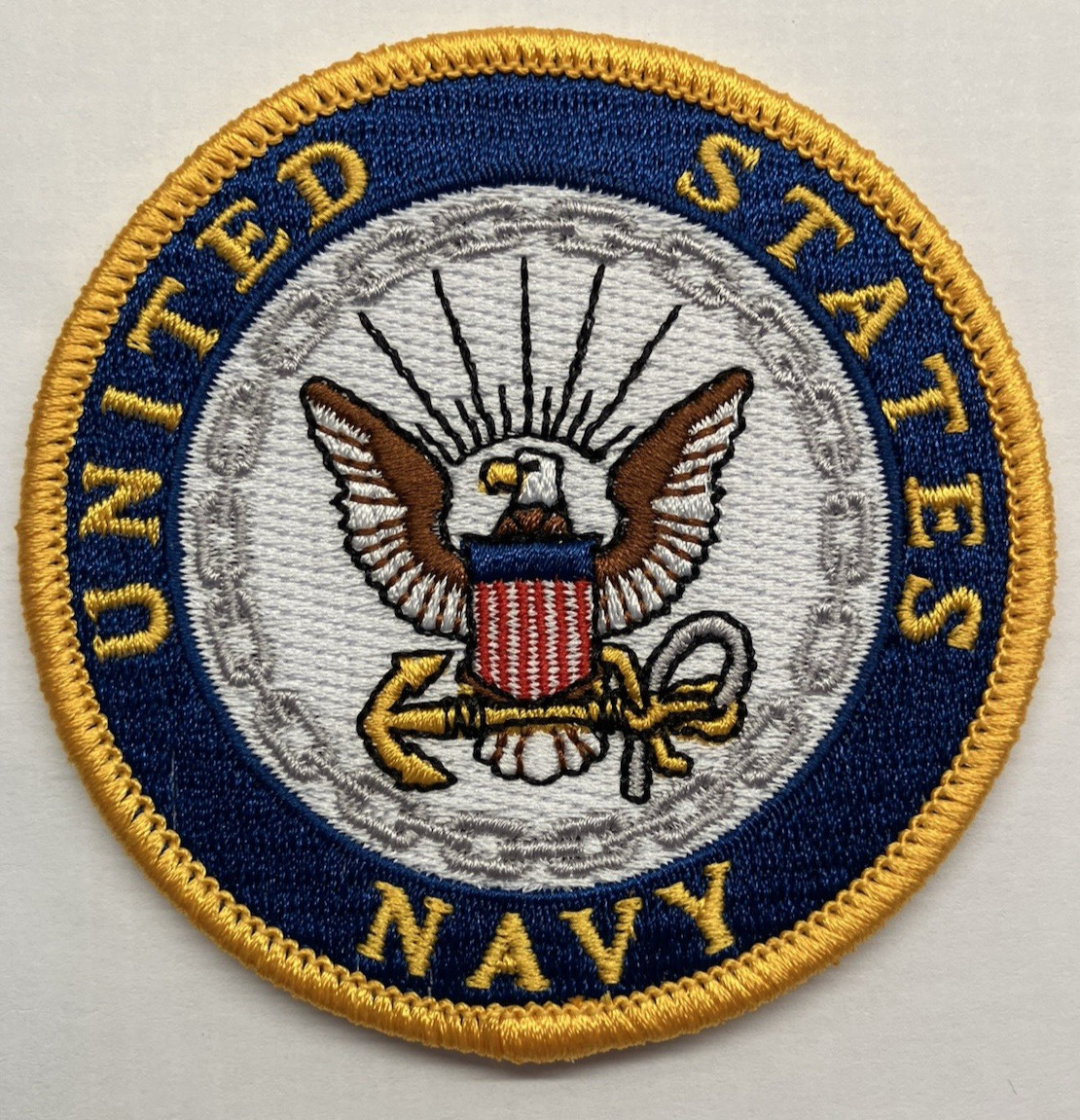 US Navy Crest EMBROIDERED 3 inch IRON ON MILITARY PATCH