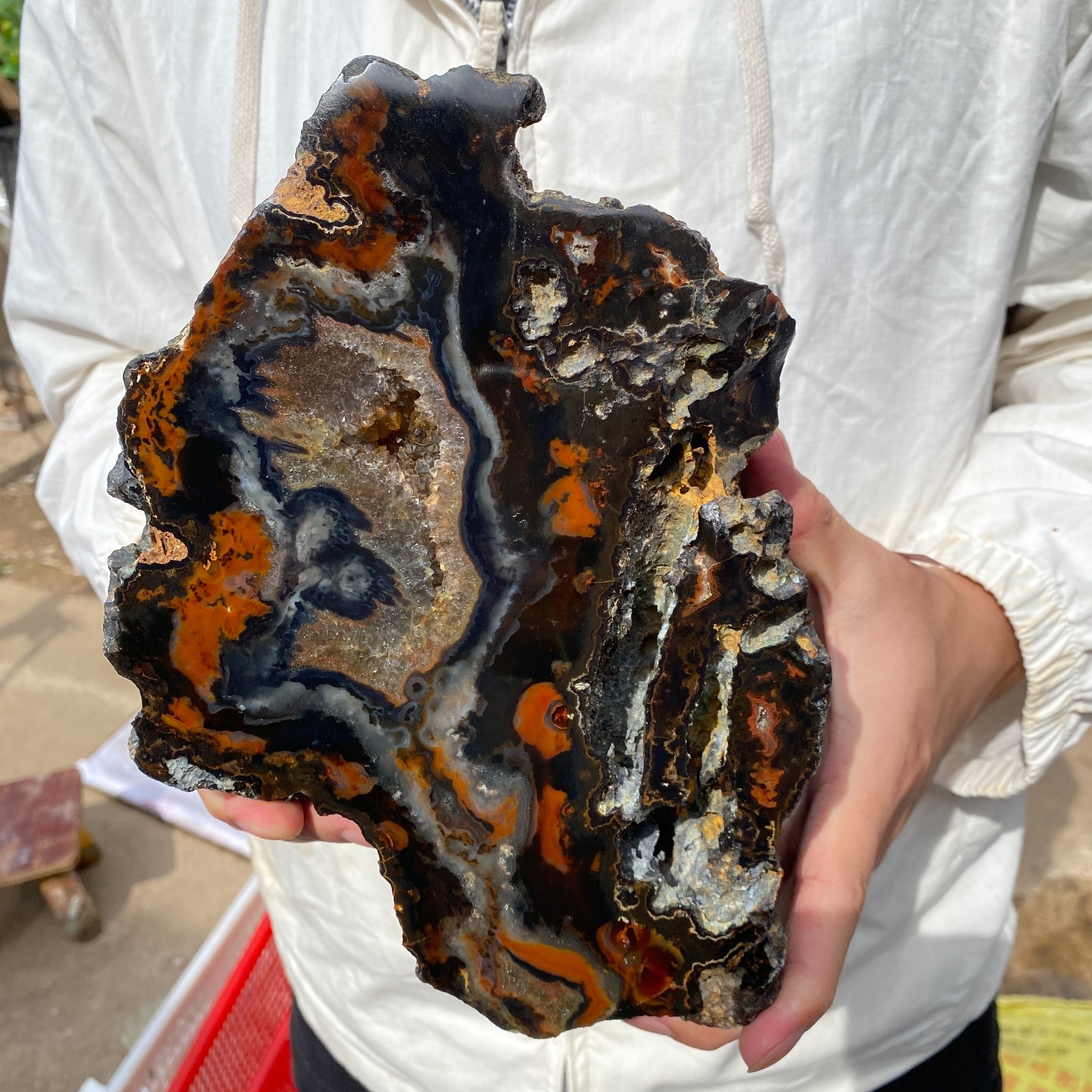 5670G  Natural Beautiful Agate Geode Druzy  Extra  Gemstone specimen healing