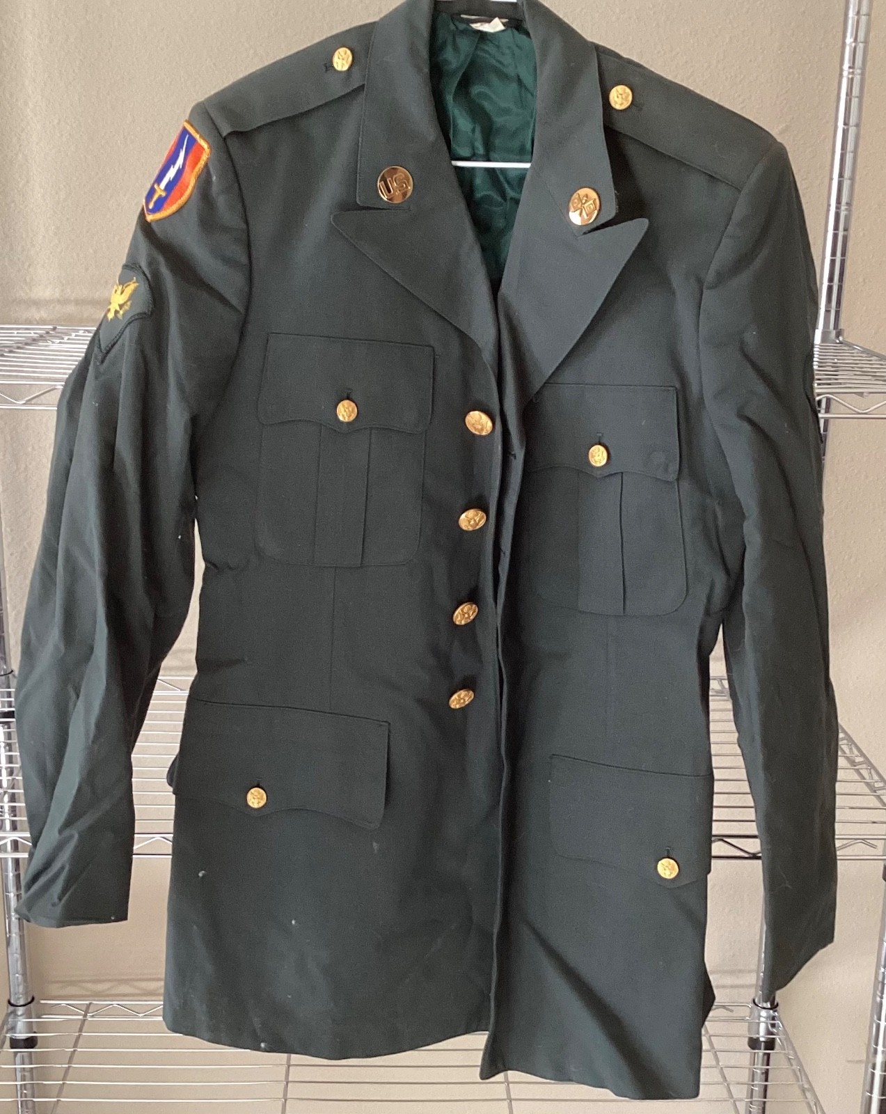Vintage Vietnam Era US Army Class A 1st Signal Brigade Service Jacket E4