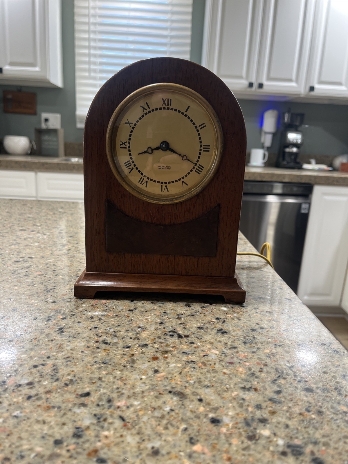 Vintage 1930 Hamilton Sangamo S406 Electric Mantel Clock Working Original Tag Vintage 1930 Hamilton Sangamo S406 Electric Mantel Clock Working Original Tag