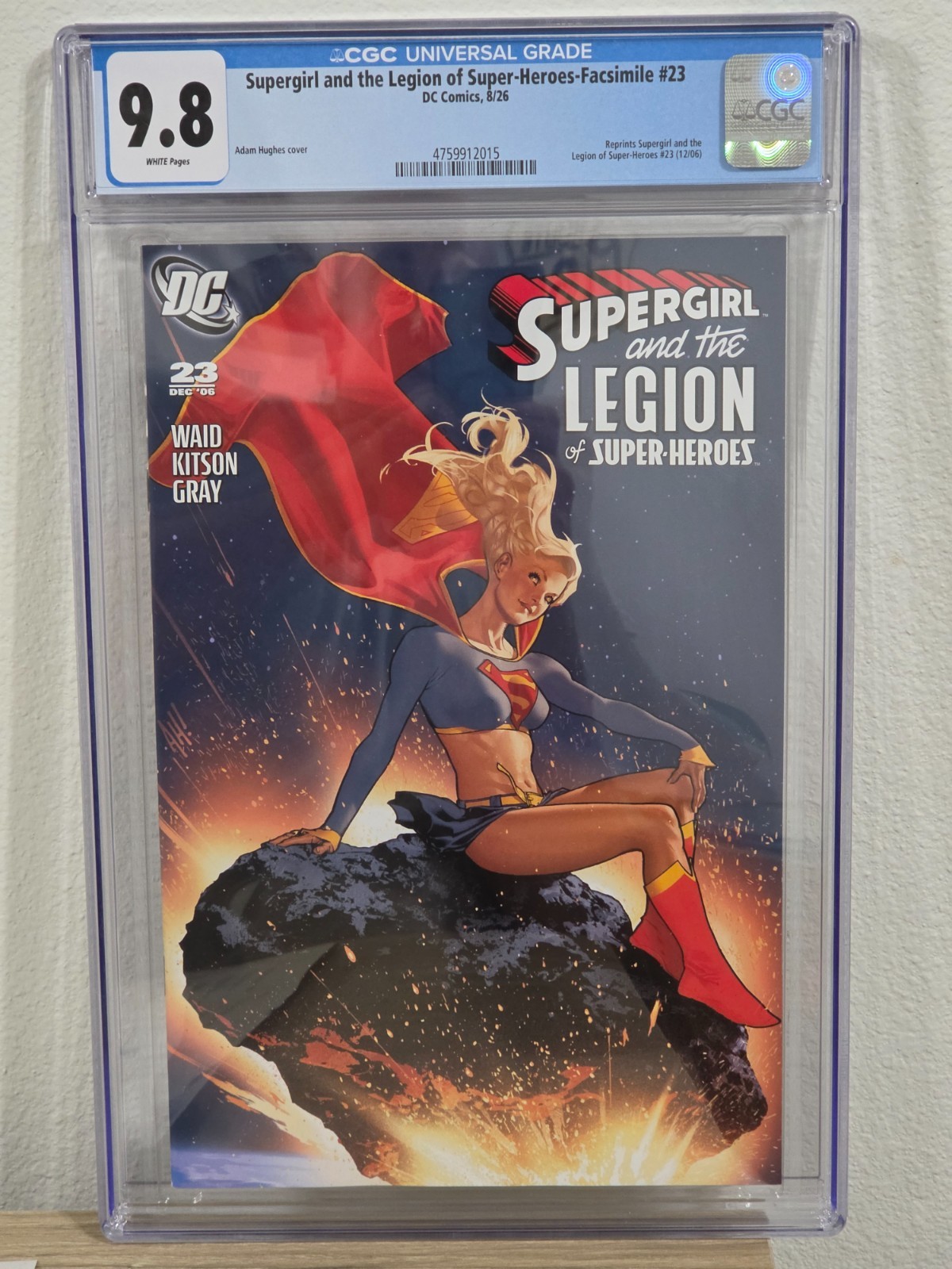 Supergirl and the Legion of Super-Heroes #23 Facsimile CGC 9.8 Kitson Hughes DC Supergirl and the Legion of Super-Heroes #23 Facsimile CGC 9.8 Kitson Hughes DC