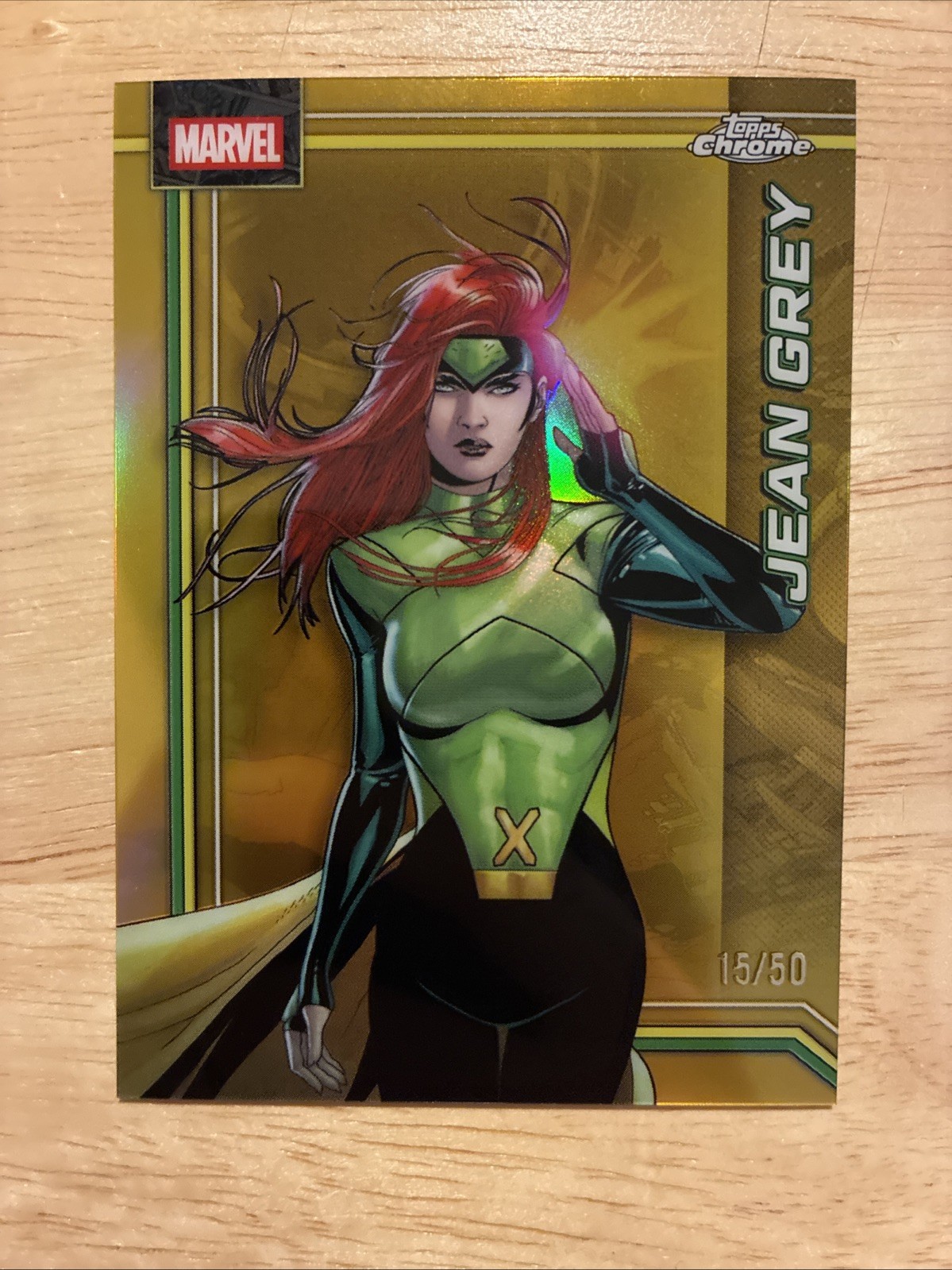 2026 Topps Chrome Marvel Jean Grey True Gold Refractor #/50 - X-Men
