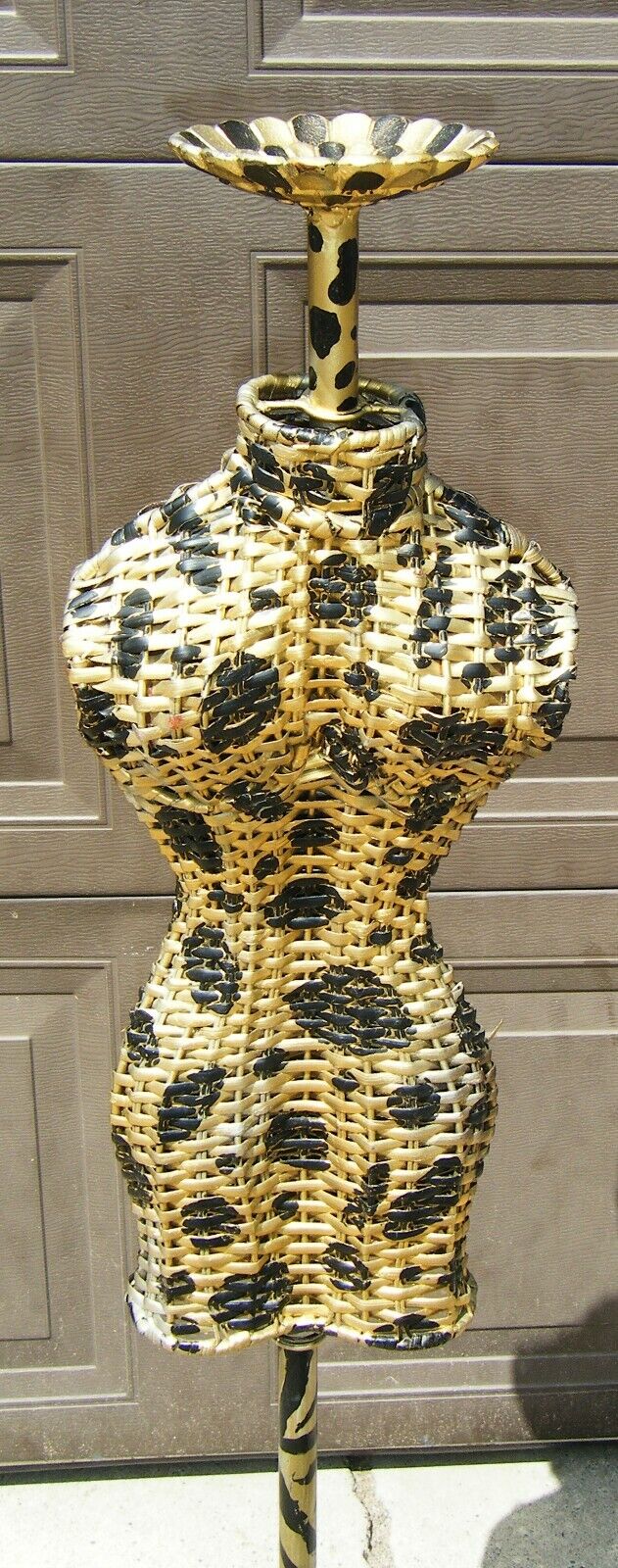 Vintage Exquisite Mini Wicker Counter top Store Display Dress Form