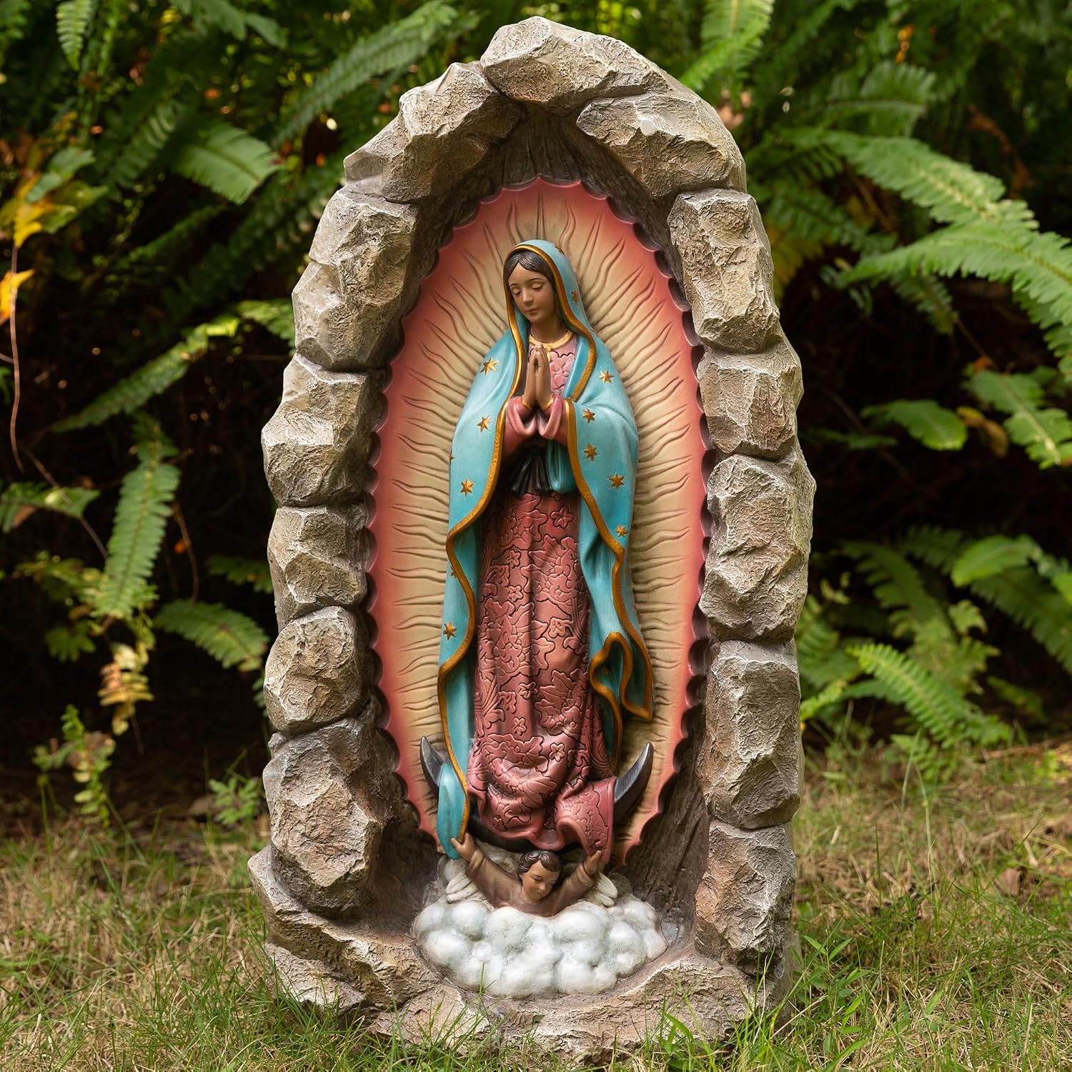 Our Lady of Guadalupe Statue, Large Virgen De 18.8 Inch | Our Lady of Guadalupe