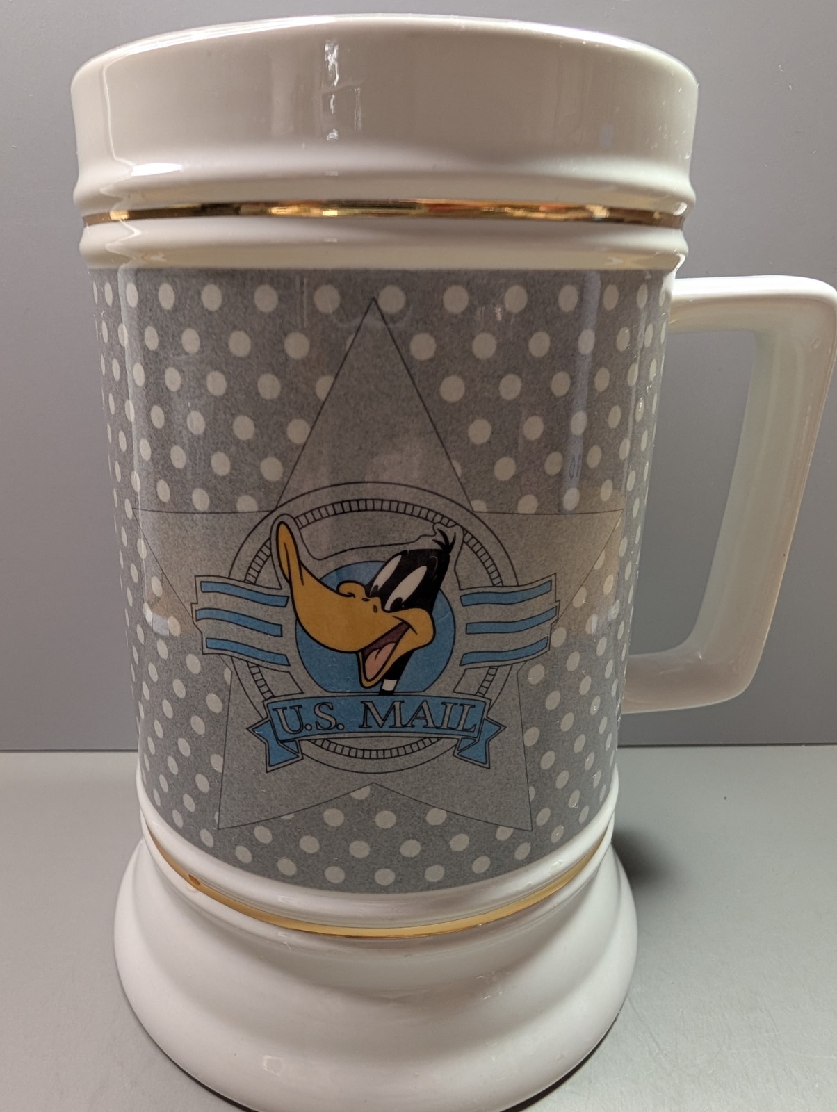 Vintage Looney Tunes Daffy Duck U.S. Postal Service Stamp Stein 1999 Vintage Looney Tunes Daffy Duck U.S. Postal Service Stamp Stein 1999