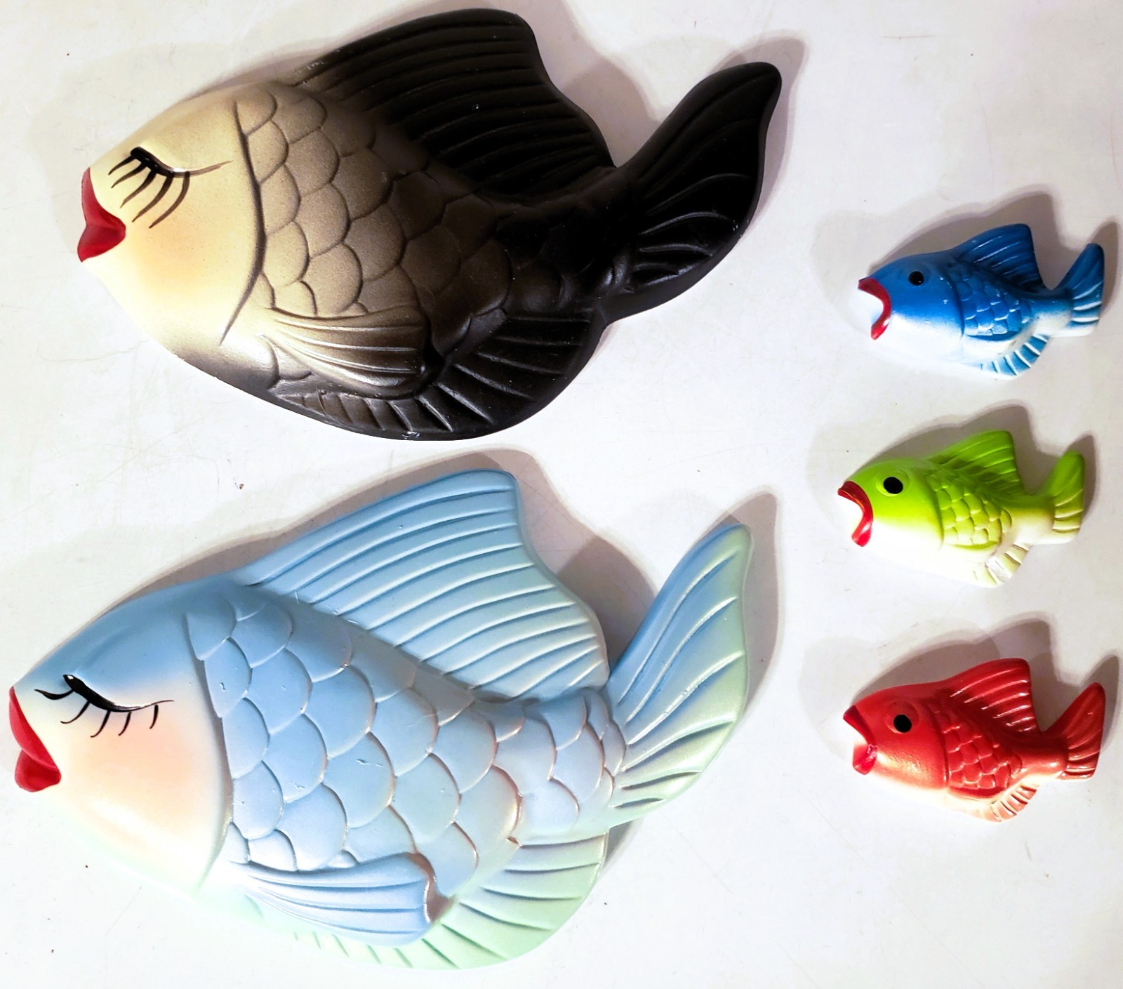 Vintage Miller Studio Chalkware Fish 1960’s Set Of 5 Wall Decor - NICE Vintage Miller Studio Chalkware Fish 1960’s Set Of 5 Wall Decor - NICE