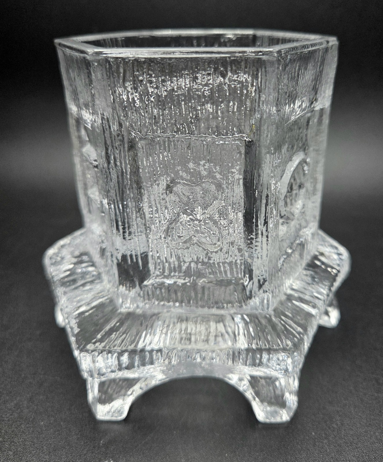 Vintage L.E. Smith Pagoda Fairy Lamp Frosted Glass Base Only Vintage L.E. Smith Pagoda Fairy Lamp Frosted Glass Base Only