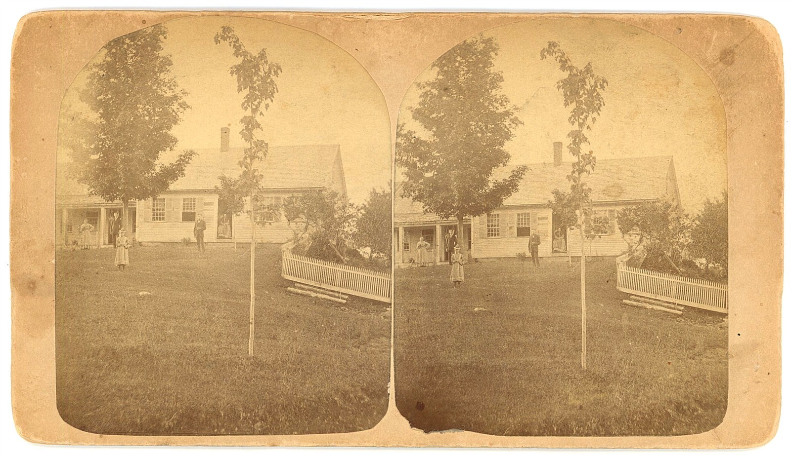 VERMONT STEREOVIEW - Plainfield Home - CO Goodrich 1870s