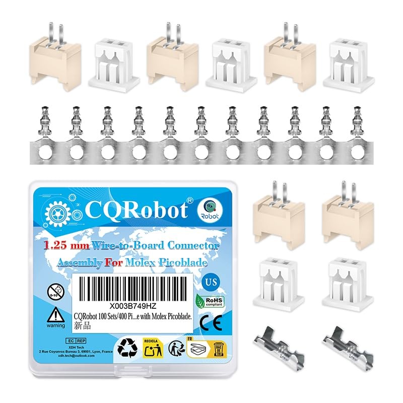 CQRobot JST GH 1.25mm 2-Pin Electronic Connector Kit White CQRobot JST GH 1.25mm 2-Pin Electronic Connector Kit White