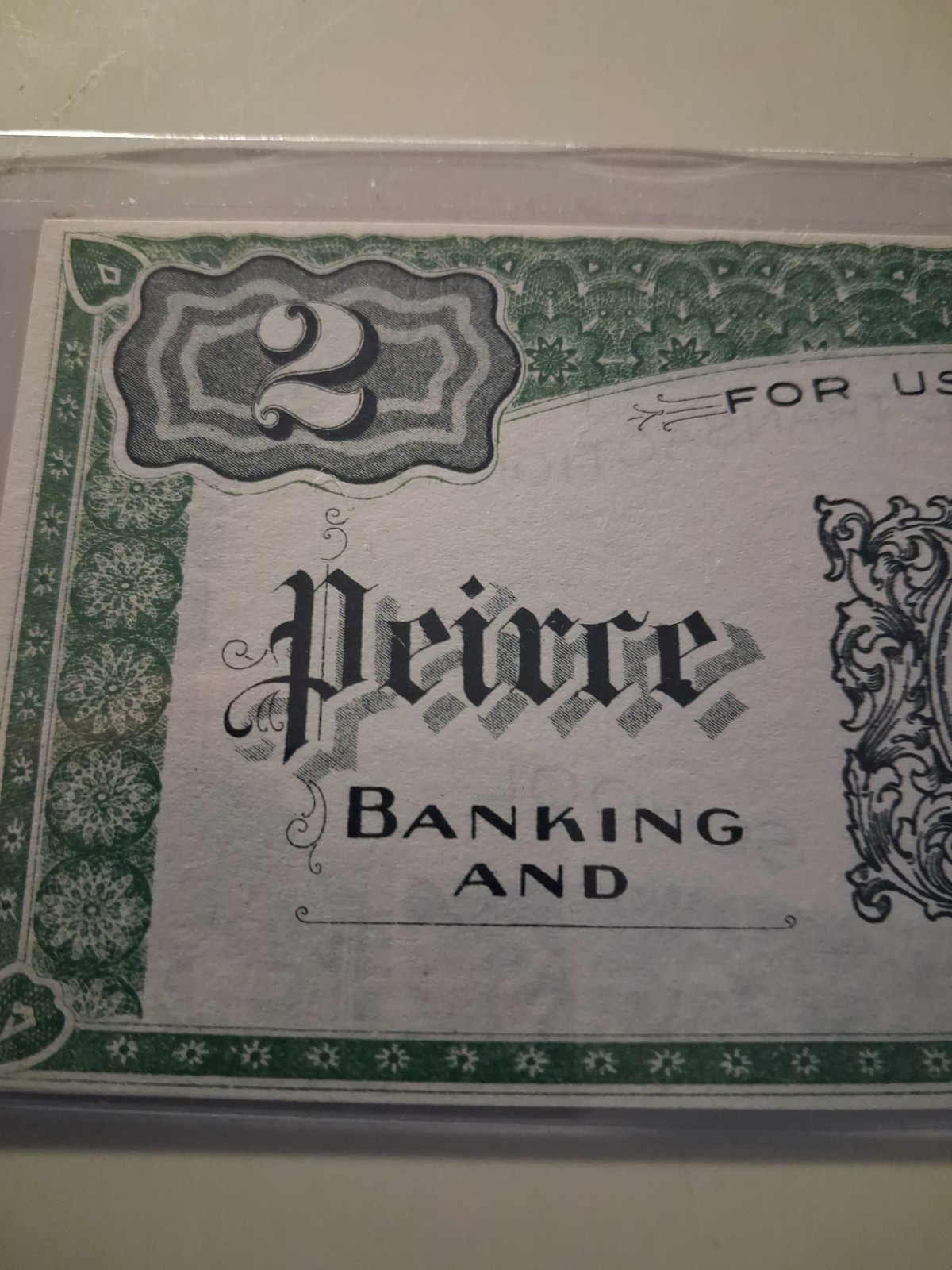 SLING'S🪙RARE 1917 $2 Peirce School Banking & Business Currency Philadelphia PA SLING'S🪙RARE 1917 $2 Peirce School Banking & Business Currency Philadelphia PA