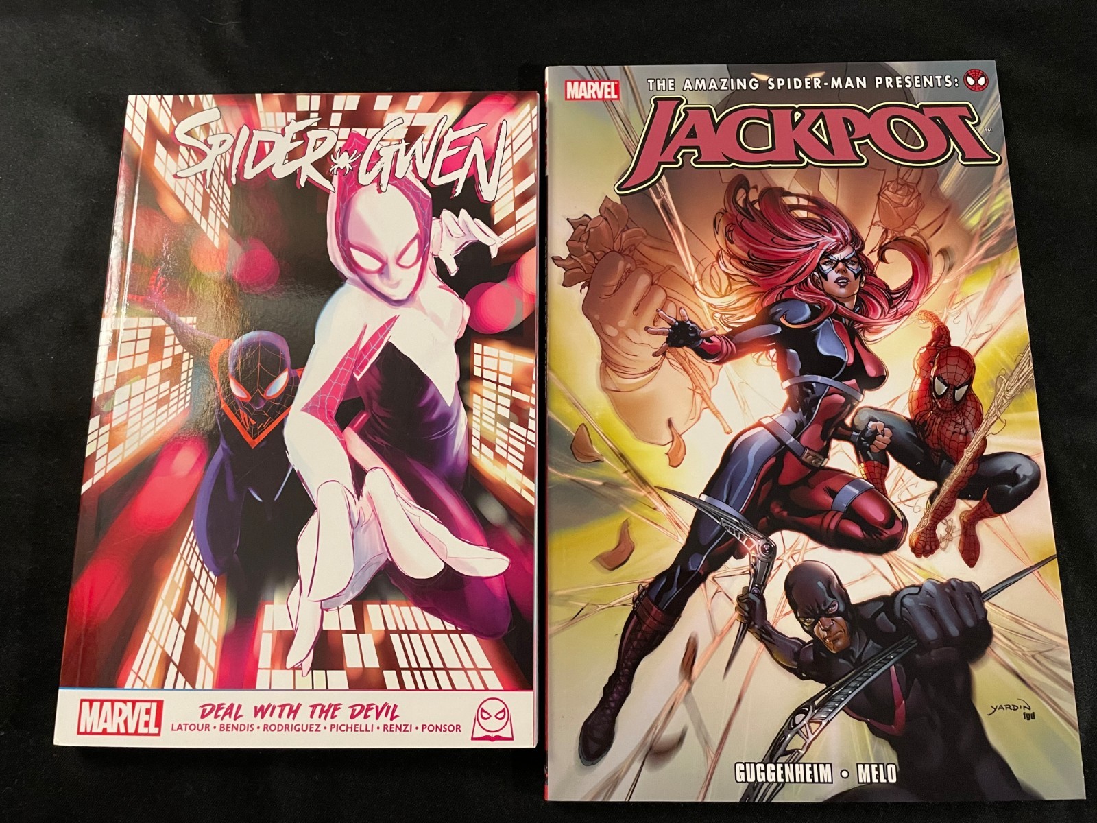 SPIDER-GWEN: DEAL WITH THEDEVIL, SPIDER-MAN: JACKPOT Trade Paperbacks
