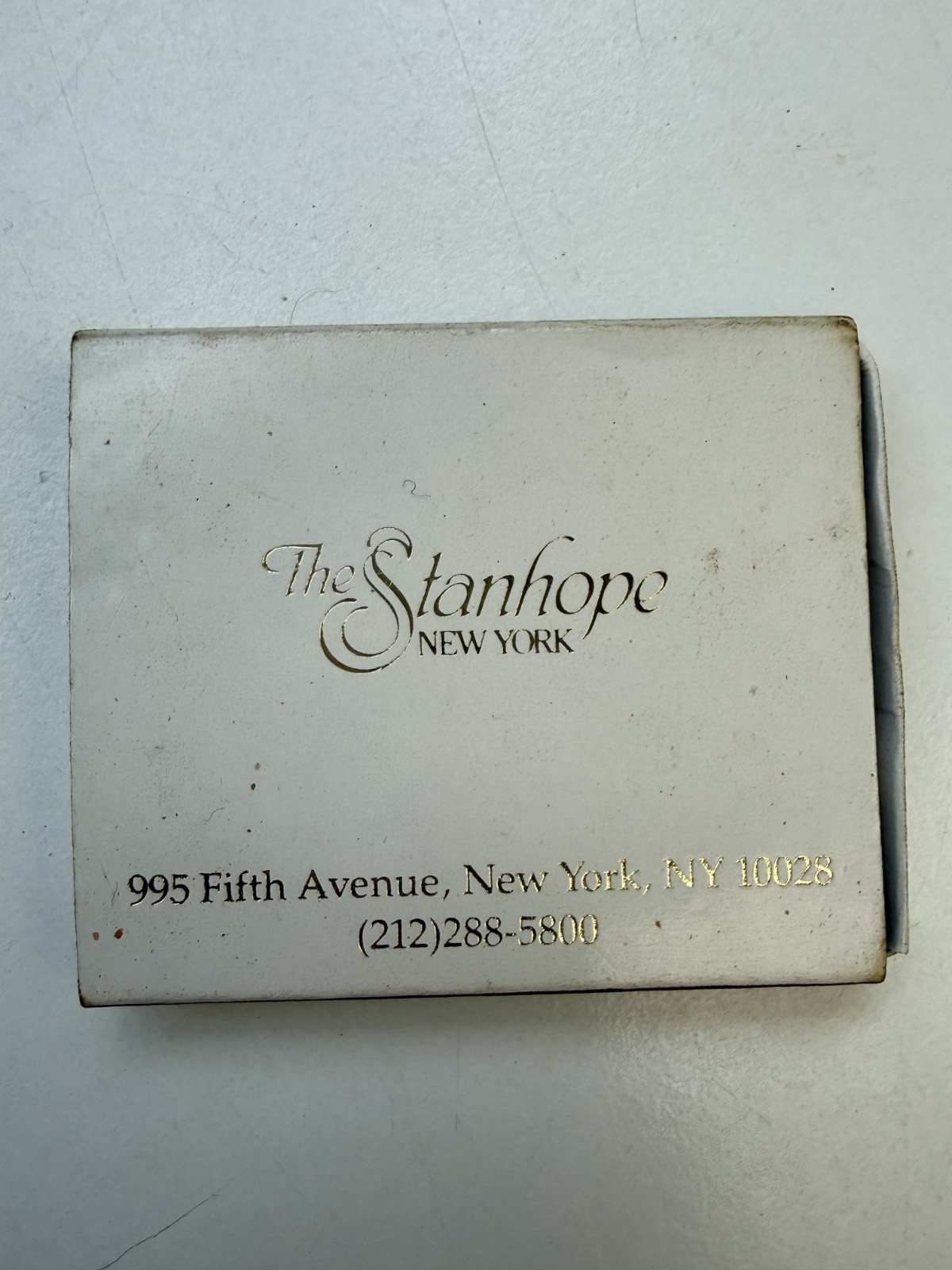 Vintage The Stanhope Hotel New York Matchbox Cezanne Card Players 995 Fifth Ave