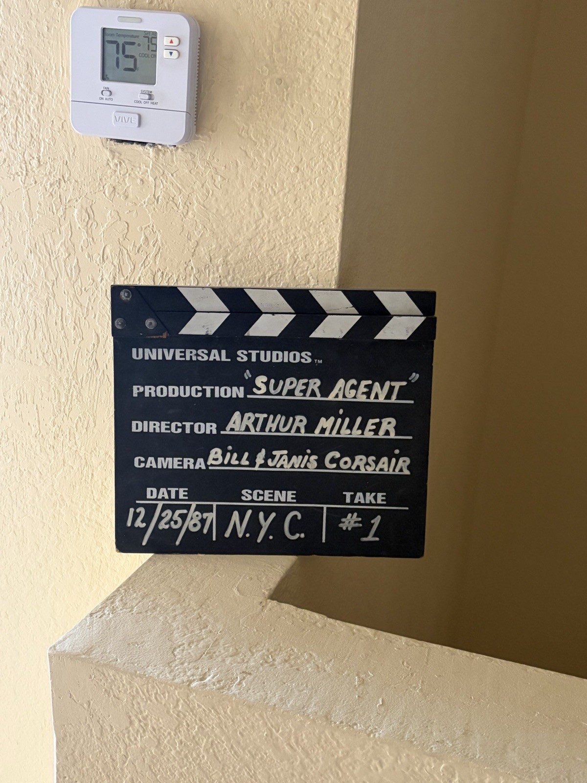 Universal Studios Clapboard Clapper Clap Board Movie Sign Arthur Miller