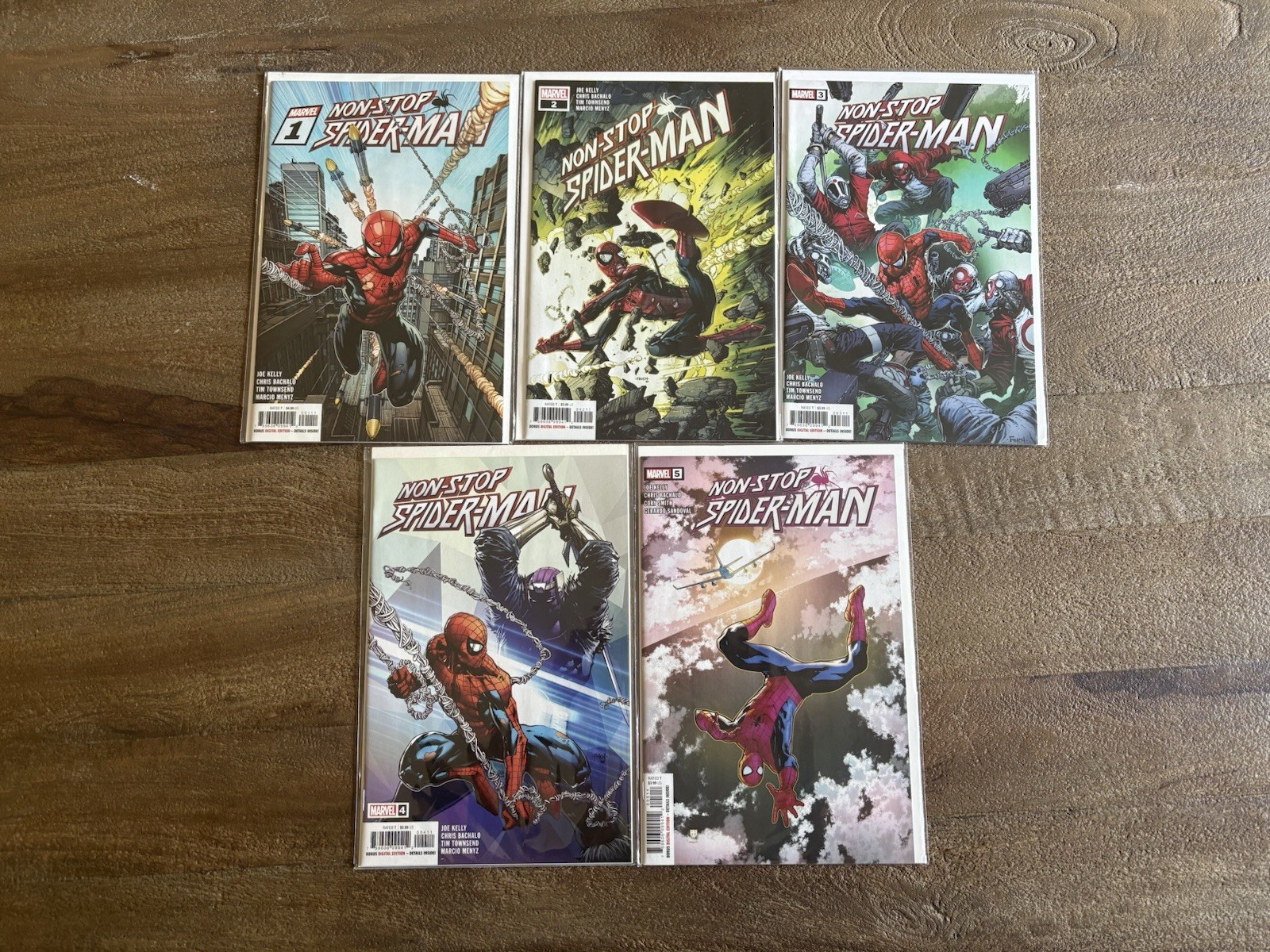 Non-Stop Spider-Man #1-5 Complete Set Marvel Joe Kelly Unread NM
