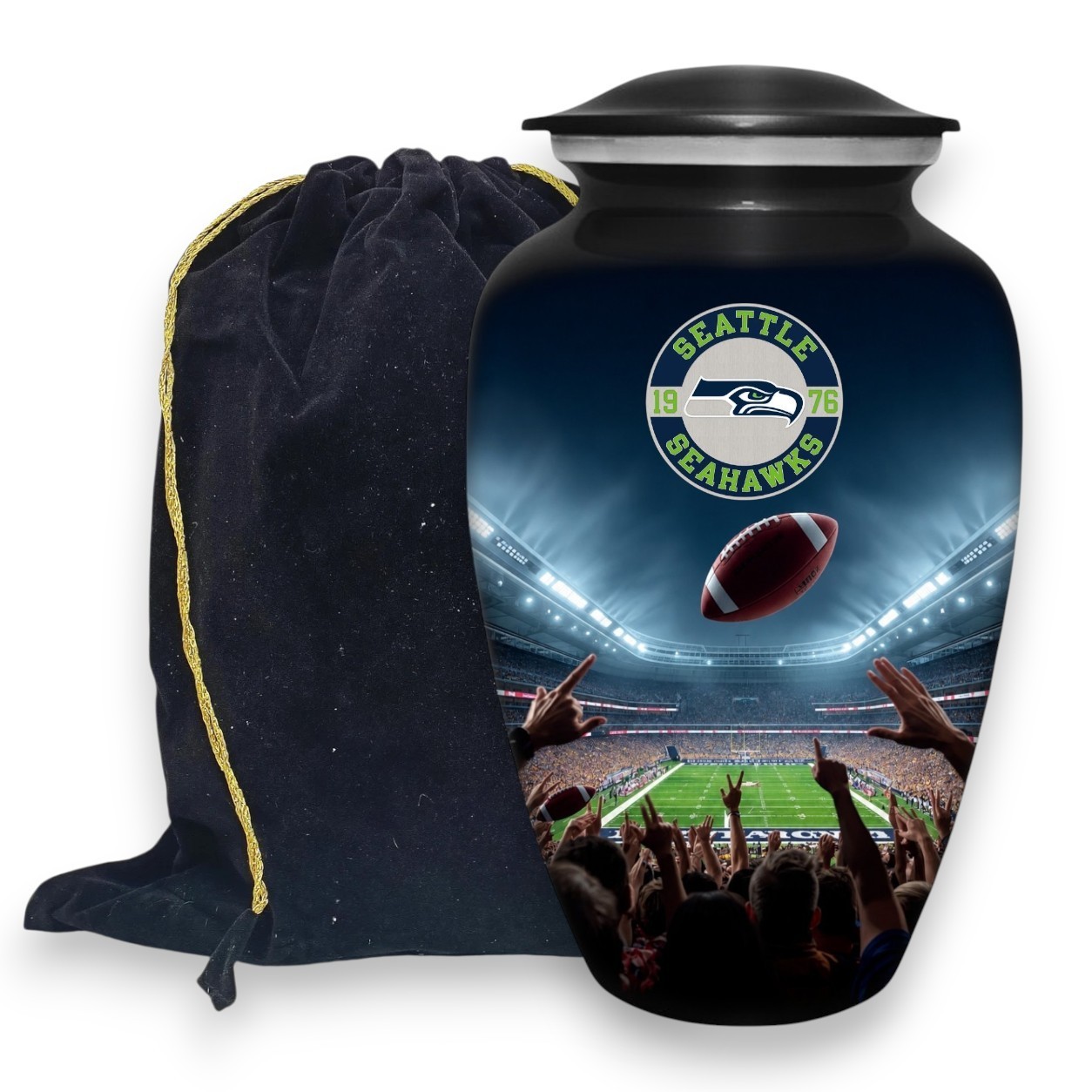 Seattle Seahawks Cremation Urn for Human Ashes Adult Large Football Urns New Seattle Seahawks Cremation Urn for Human Ashes Adult Large Football Urns New